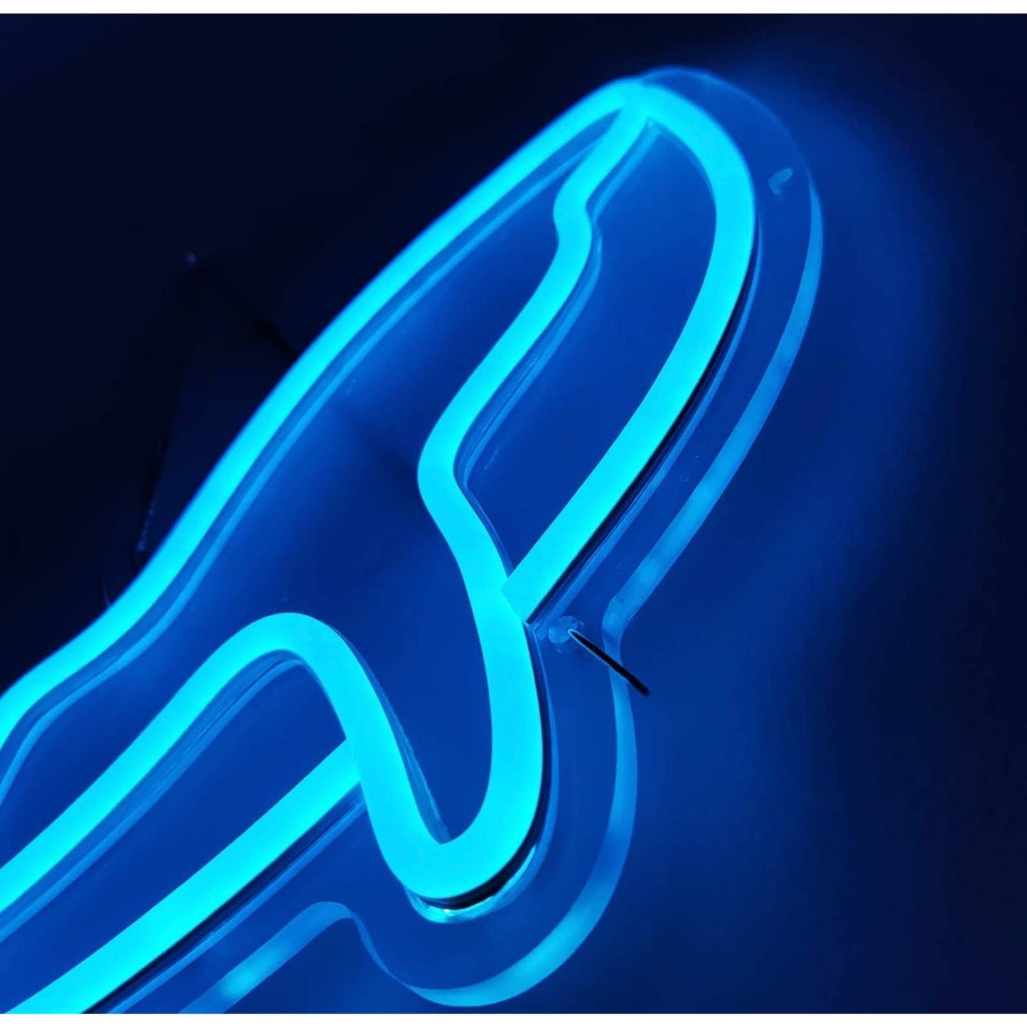Lovely Blue Detailed Whale LED Night Light Ocean Aqua Art Decoration