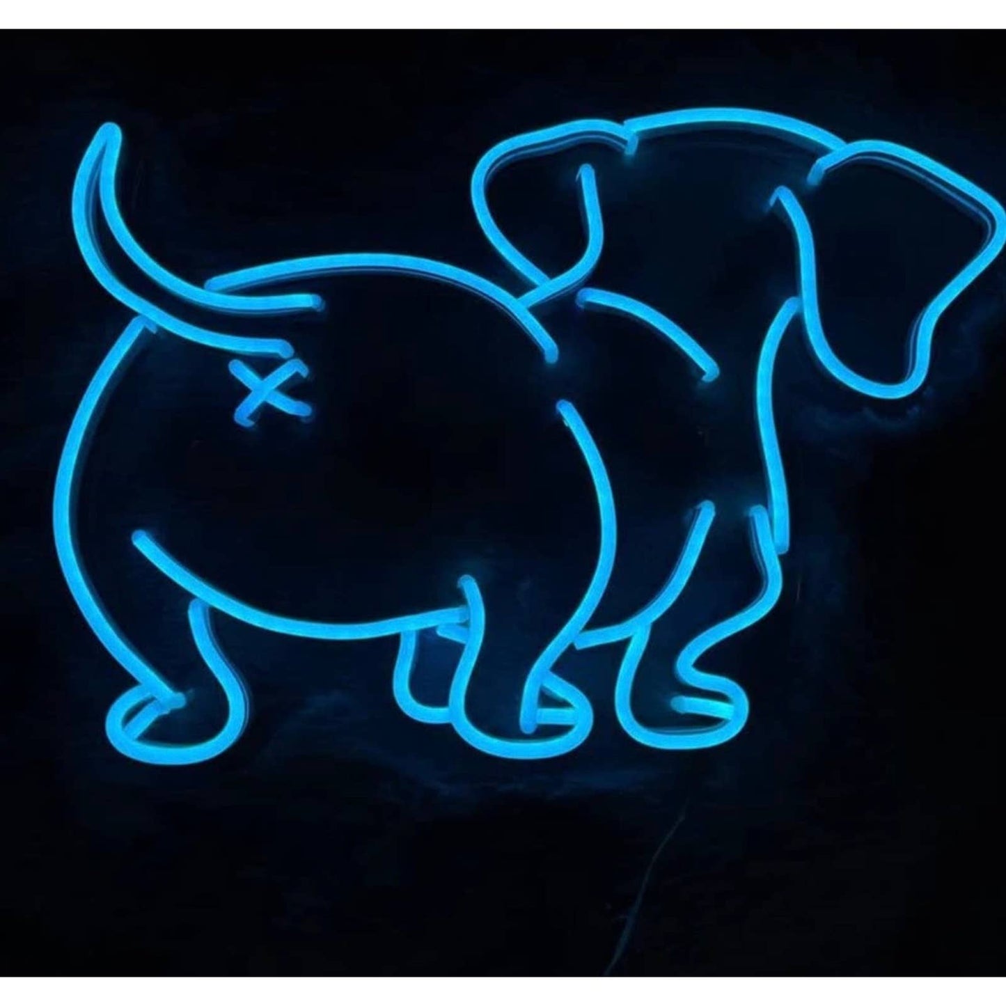 Super Cute Fun Bright Blue Weiner Puppy Dog Dachshund Booty LED Night Light Room