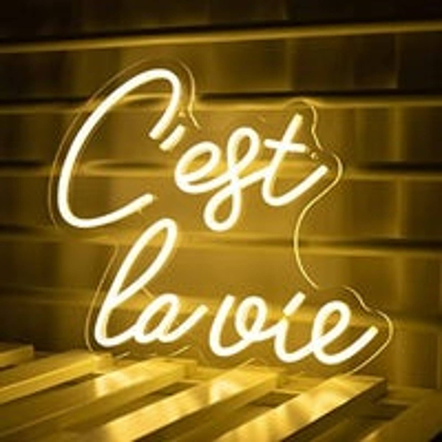 Lovely Warm Bright “Chest la vie” LED Night Light Room Wall Decoration