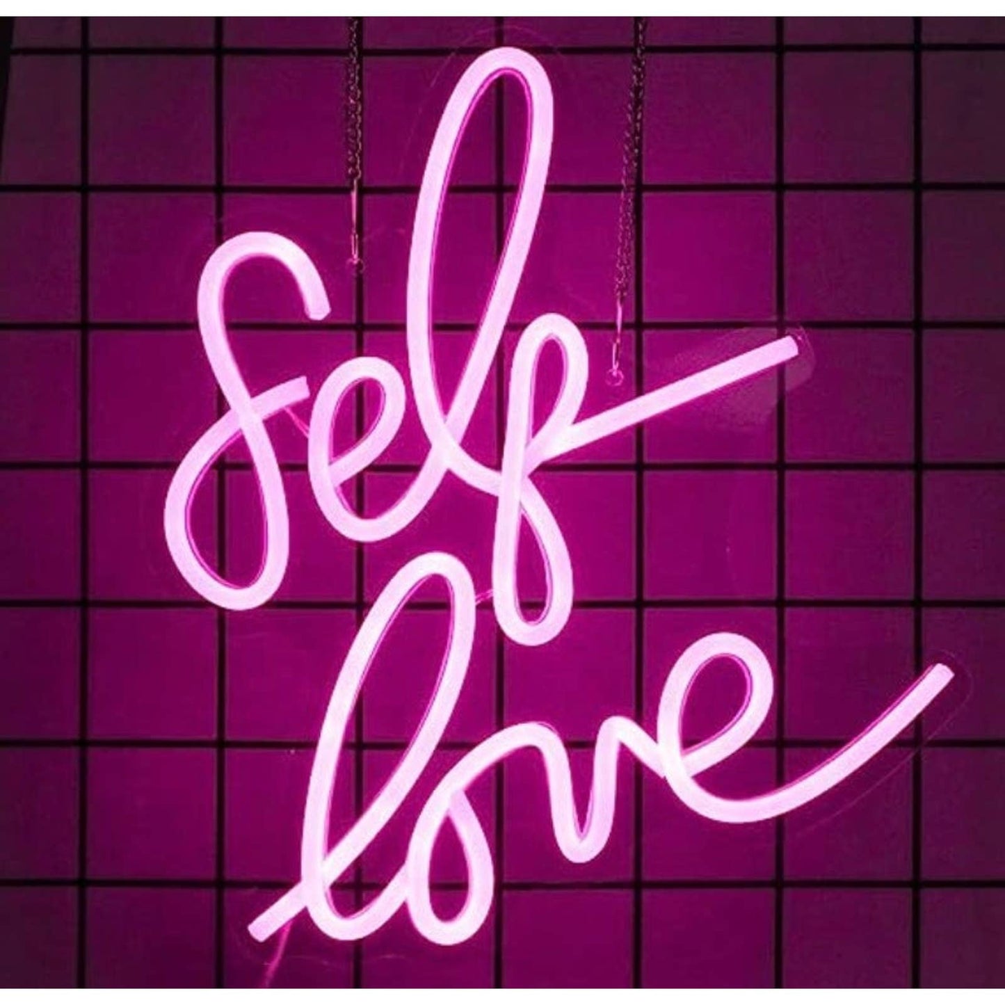 Lovely Bright Pink “Self Love” LED Night Light Room Wall Decoration