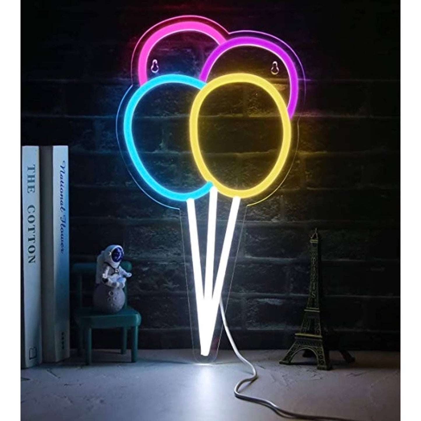 Fun Lovely Bright Colorful Balloons LED Night Light Room Wall Decoration