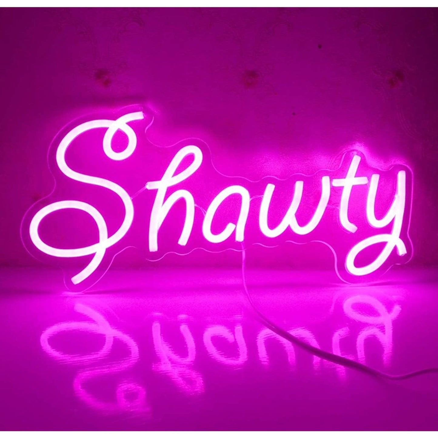 Vivid Fun Bright Pink “Shawty” LED Night Light Room Wall Decoration