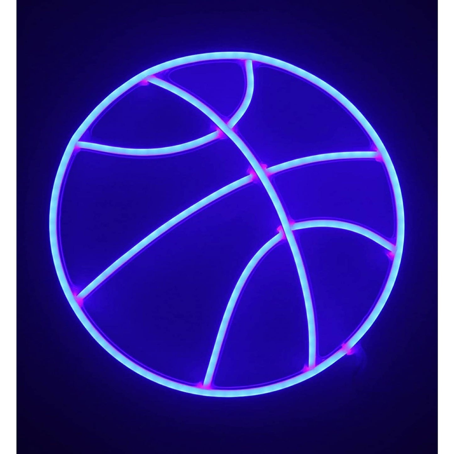 Fun Bright Blue Basketball LED Night Light Room Wall Sport NBA Decoration