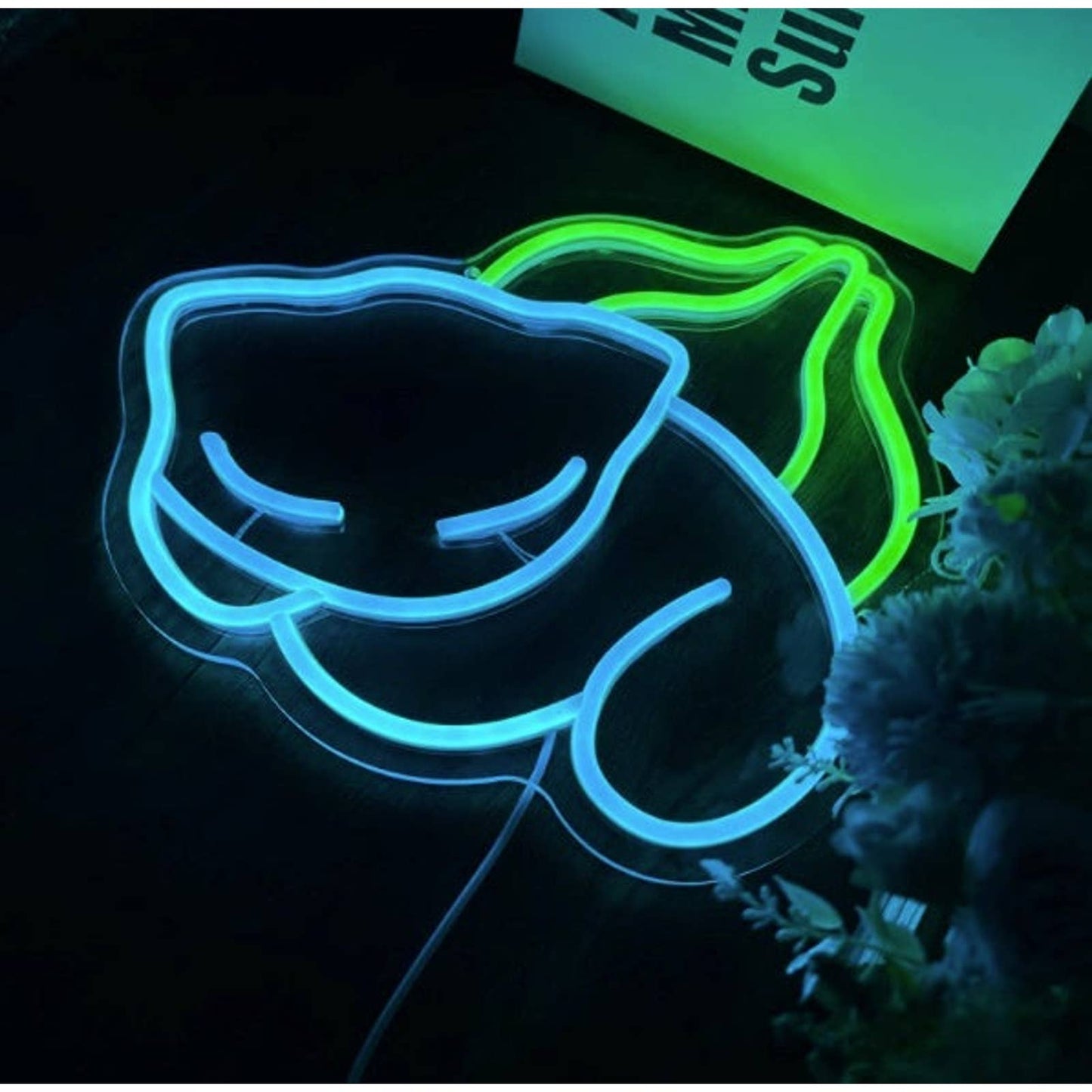 Lovely Bright Sleeping Bulbasaur Pokemon LED Night Light Game Room Wall Decor