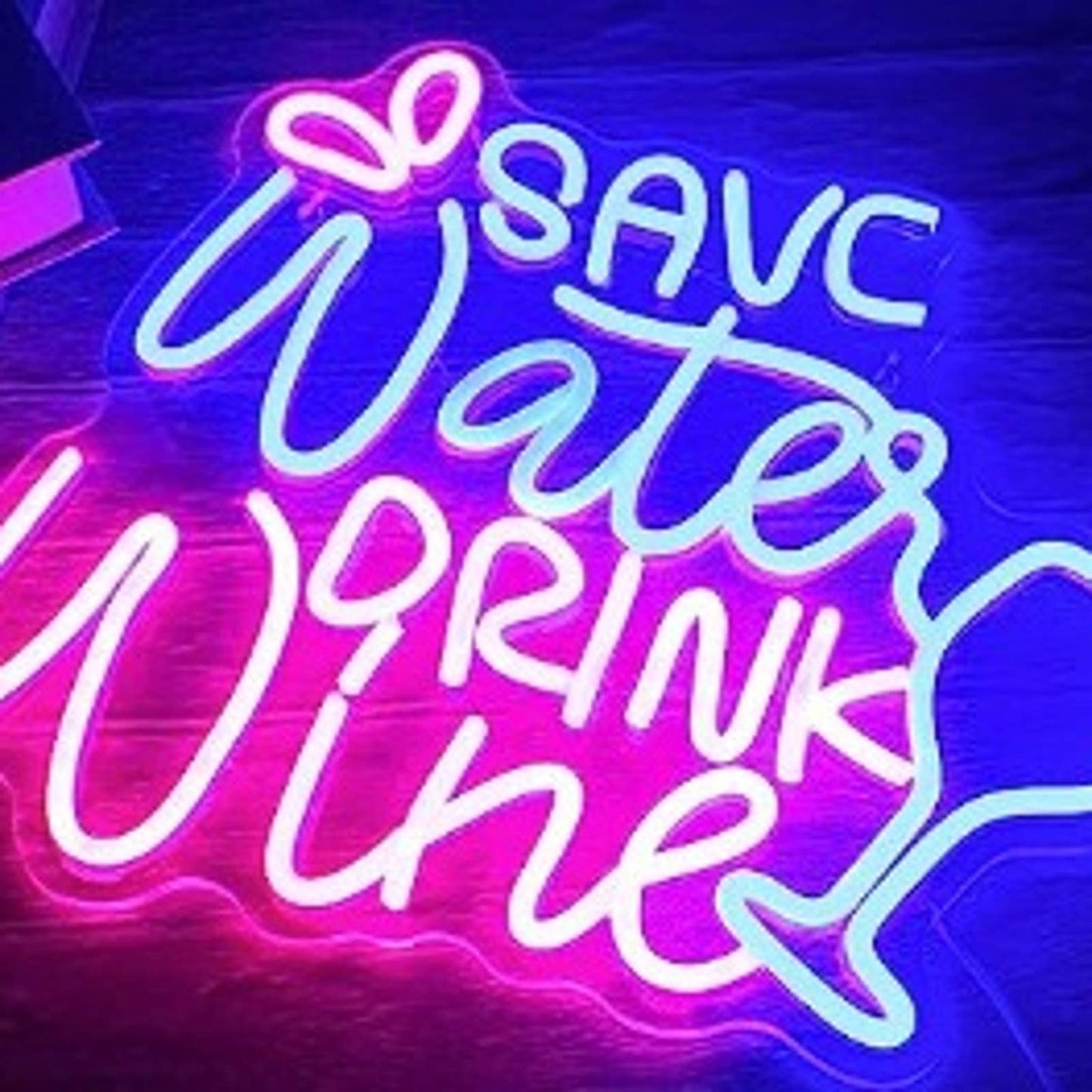 Fun Vivid Bright Save Water Drink Wine LED Night Light Bar Decoration