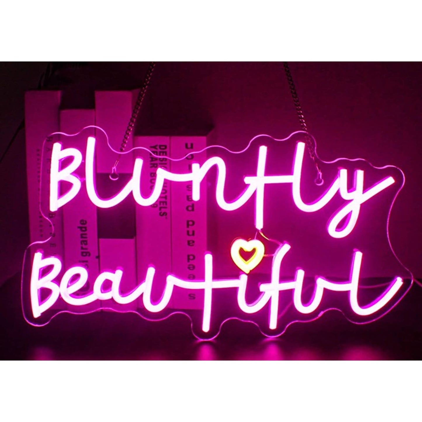 Vivid Bright Pink “Bluntly Beautiful” LED Night Light Room Wall Decoration