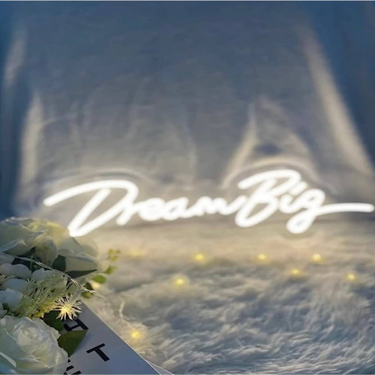Lovely Bright Empowering “Dream Big” LED Night Light Room Wall Decoraton