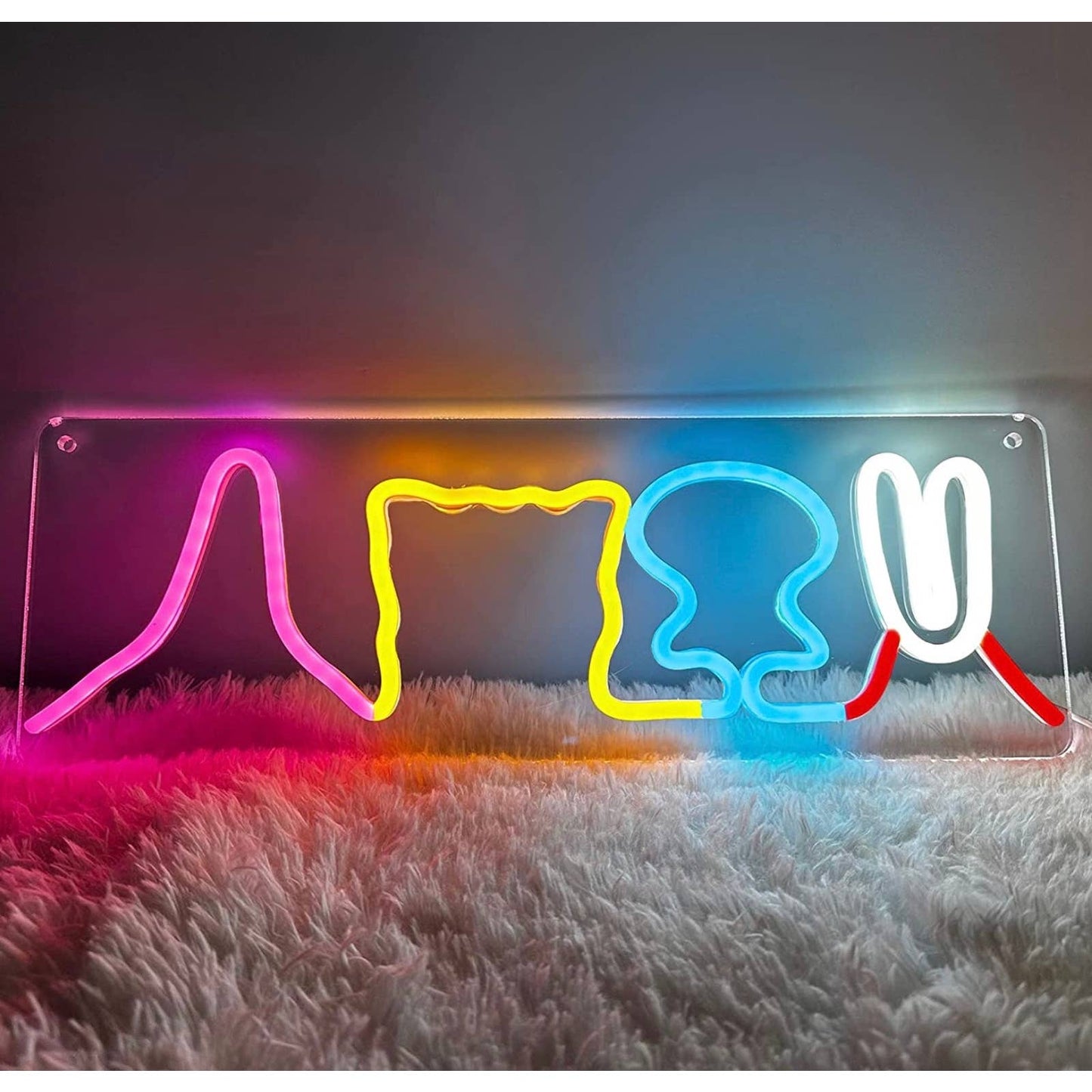 Fun Bright Patrick Star SpongeBob Squidward & Mr. Krabs LED Night Light Sign Wal