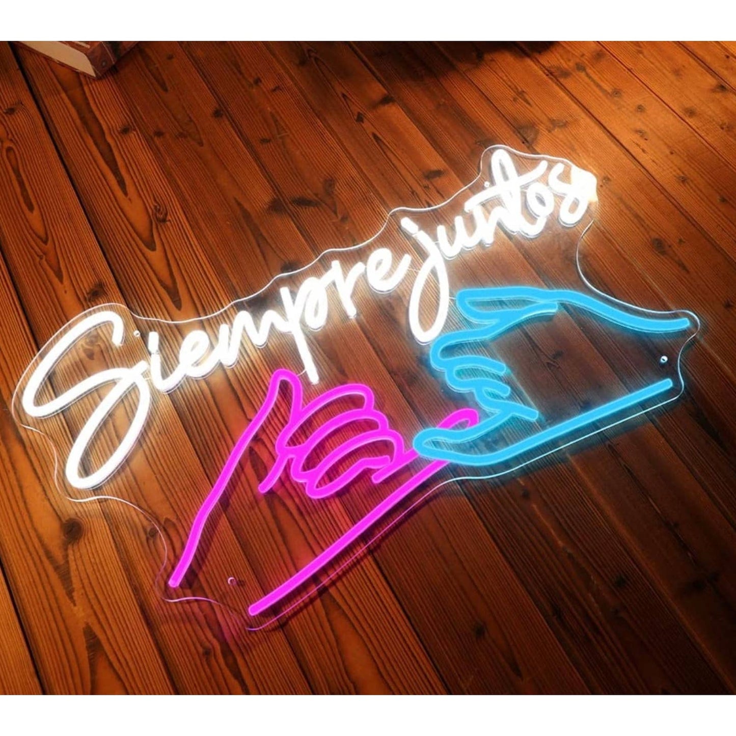Lovely Bright “Siempre Juntos” Always Together LED Love Night Light Room Wall De
