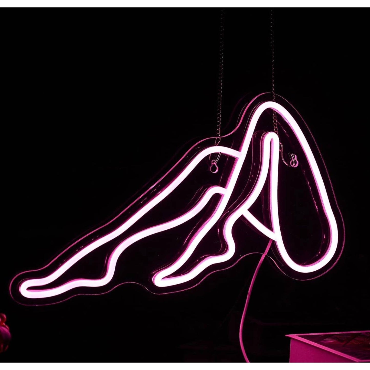 Lovely Bright Hot Pink Lady Legs LED Night Room Wall Decoration
