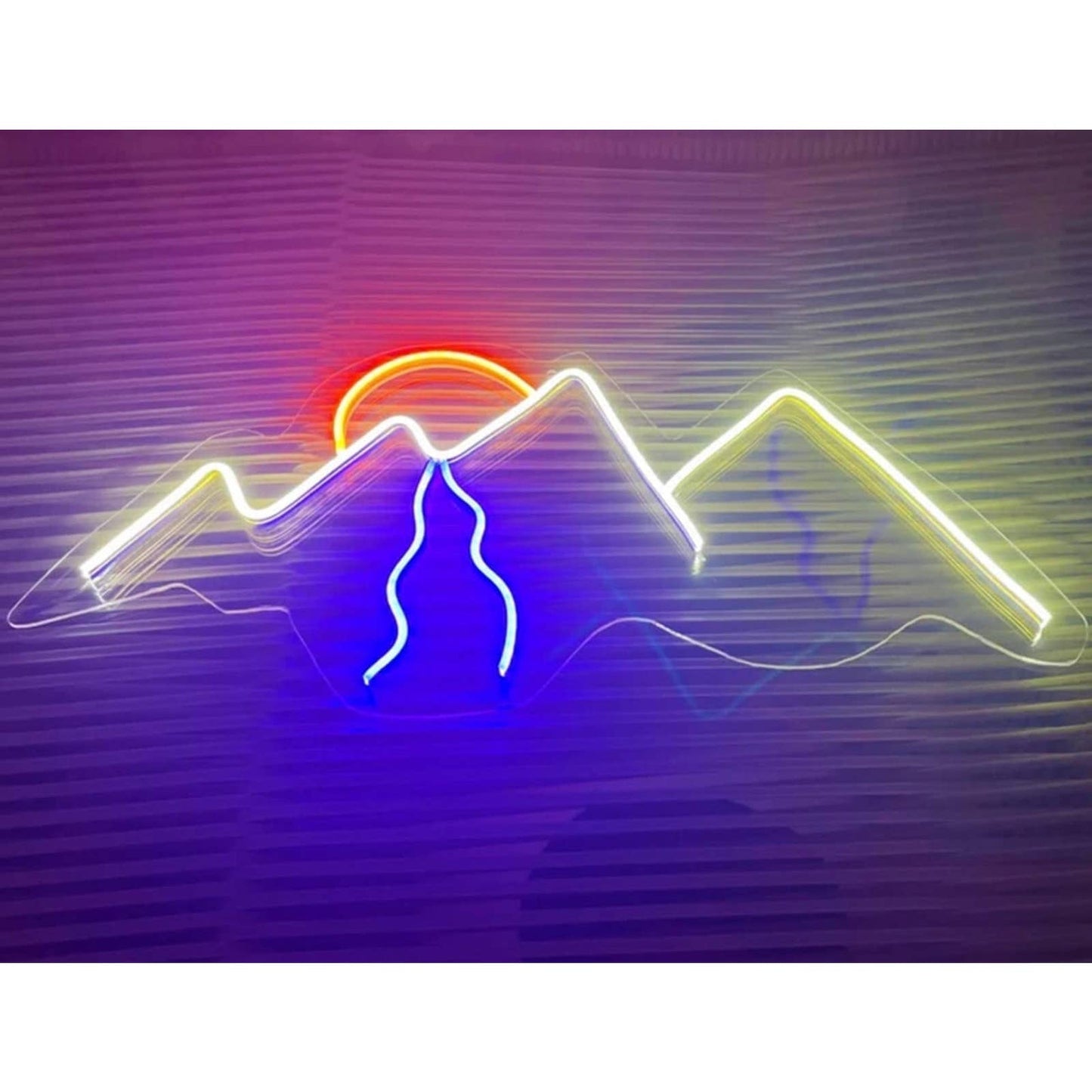 Lovely Bright Cold Winter Mountains Sunrise LED Night Light Room Wall Decoration