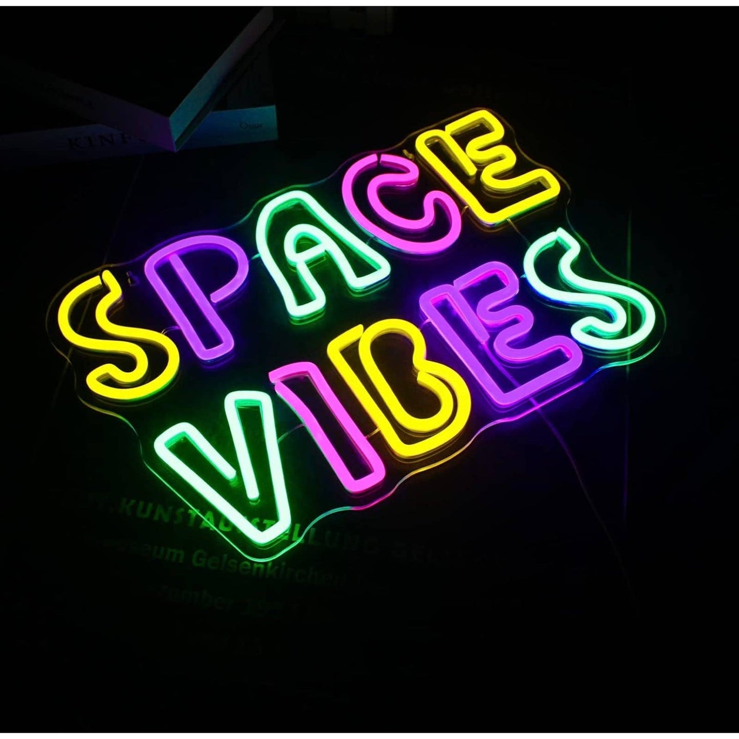 Fun Bright Vivid Colorful Space Vibes LED Night Light Room Wall Decoration