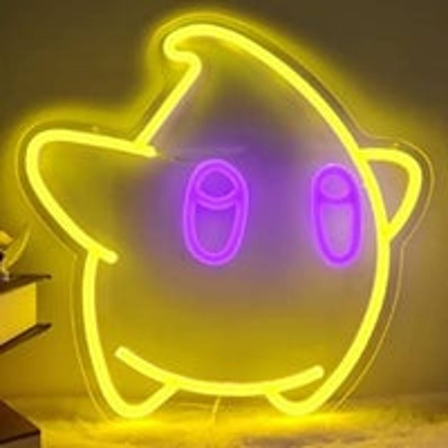 Lovely Bright Yellow Chubby Star Kid LED Night Light Room Wall Decor