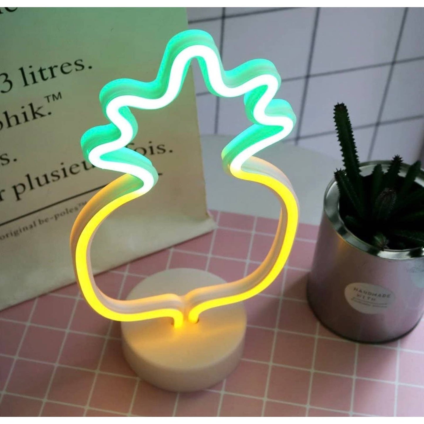 Yellow & Green LED Light Pineapple