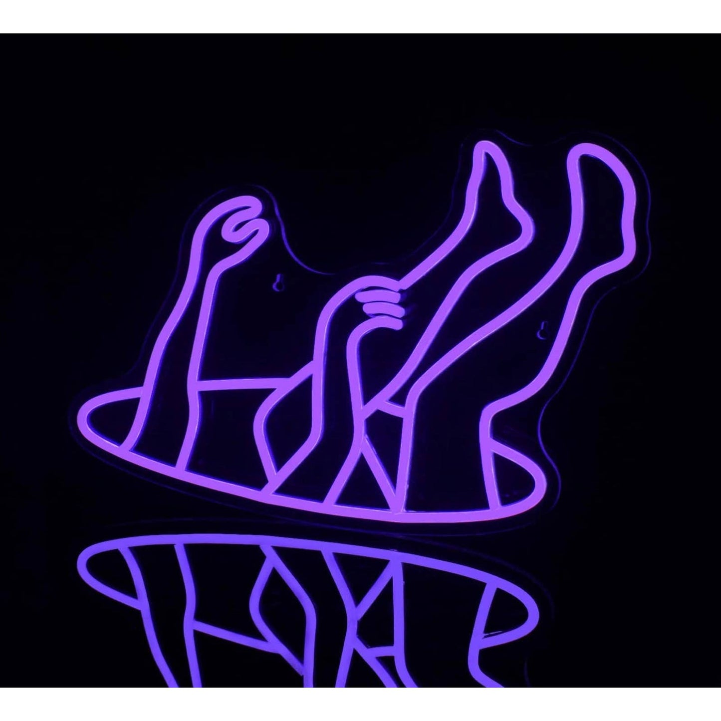 Fun Bright Purple Falling in Hole LED Night Light Room Wall Art Decor