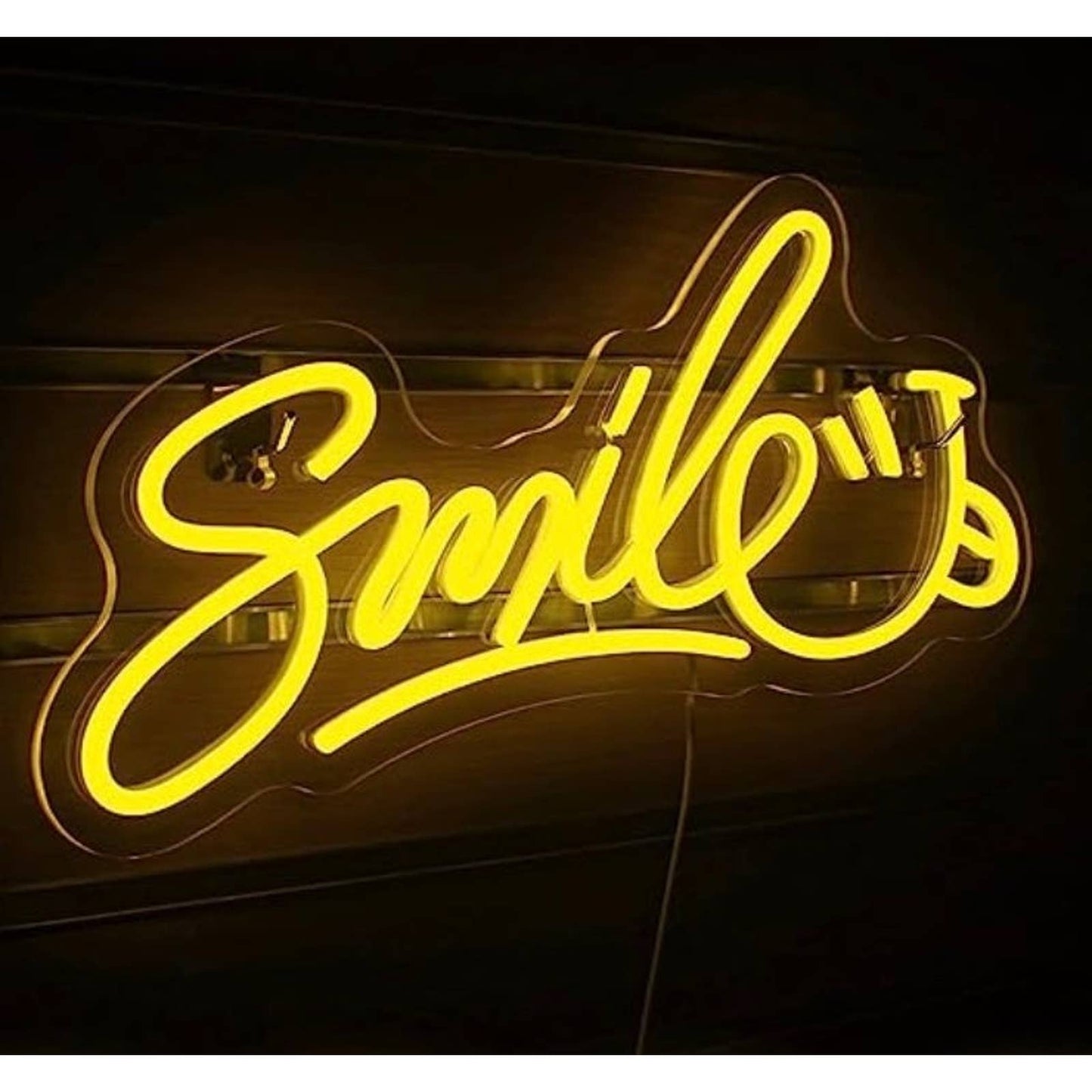 Lovely Bright Vivid Yellow Smile LED Night Light Room Wall Decoration