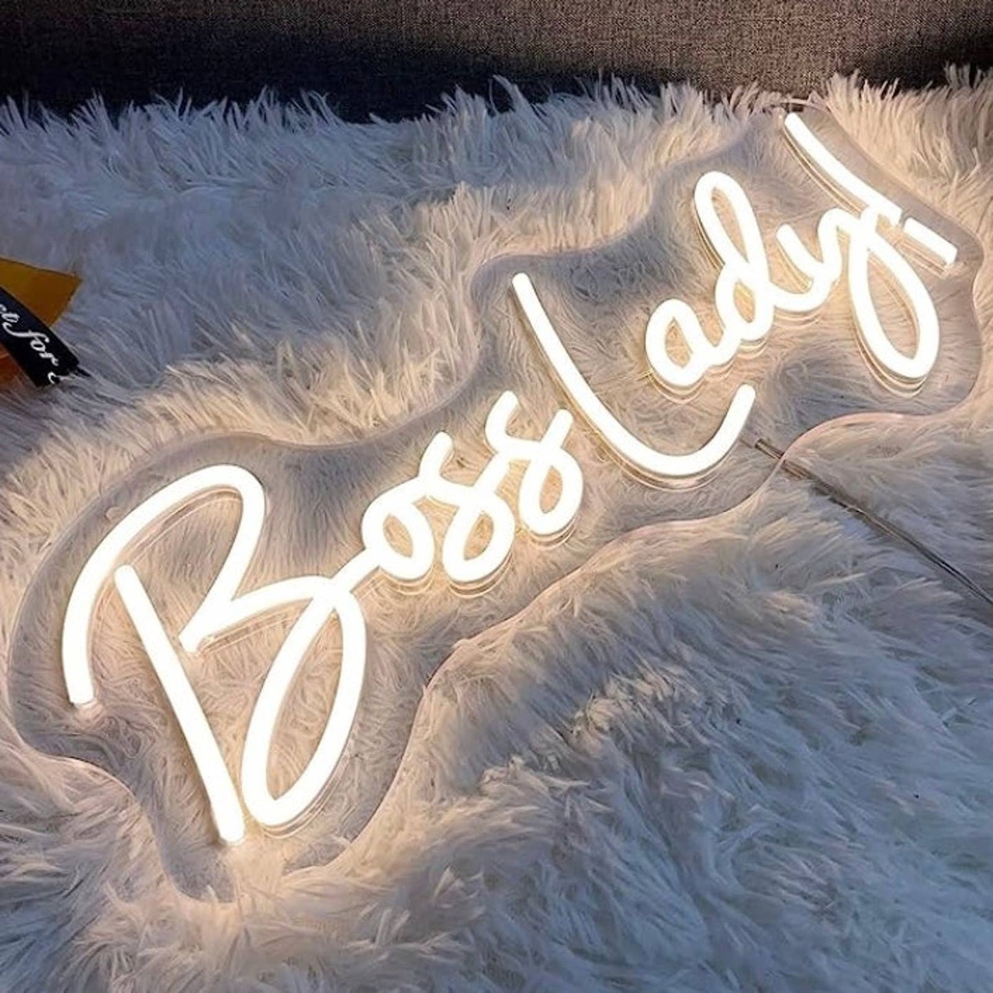 Lovely Bright White Boss Lady! LED Night Light Room Wall Decoration