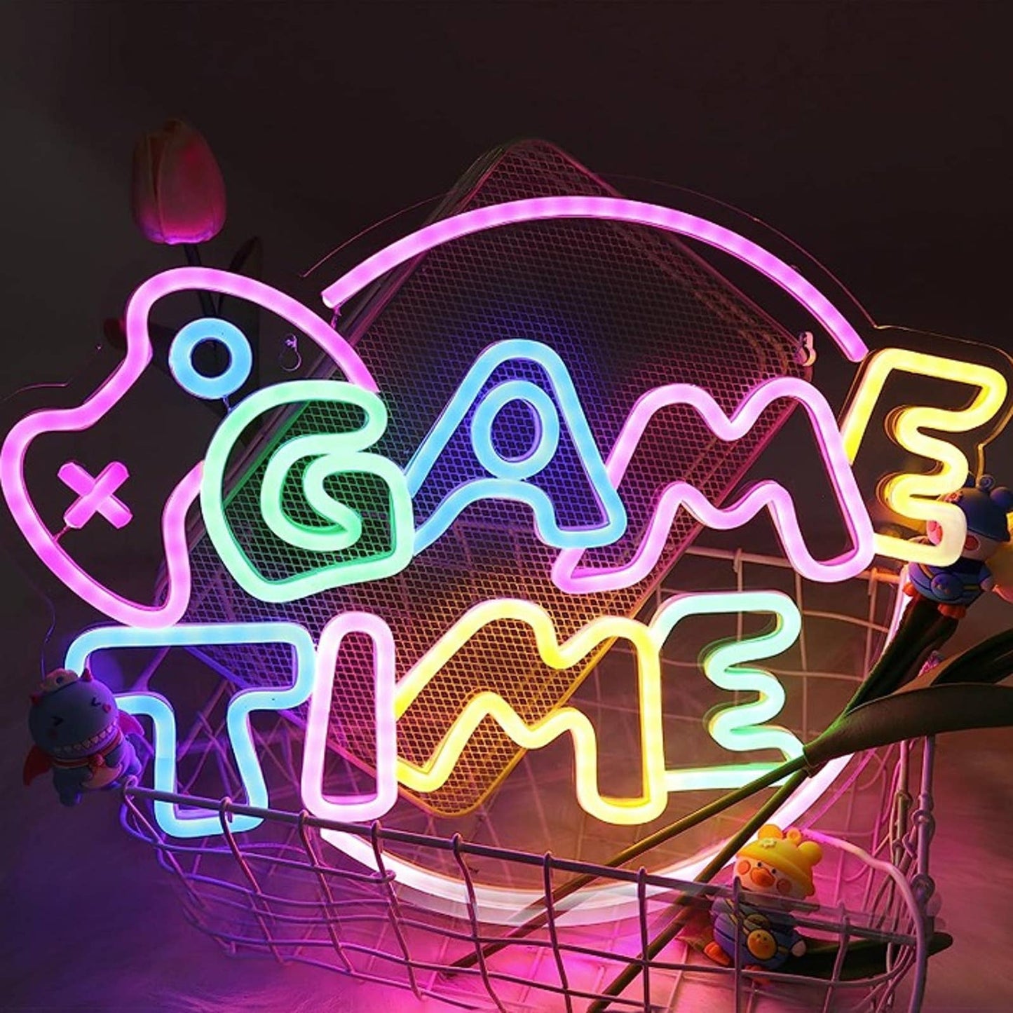 Fun Colorful Bright Game Time Controller LED Night Light Room Wall Decor