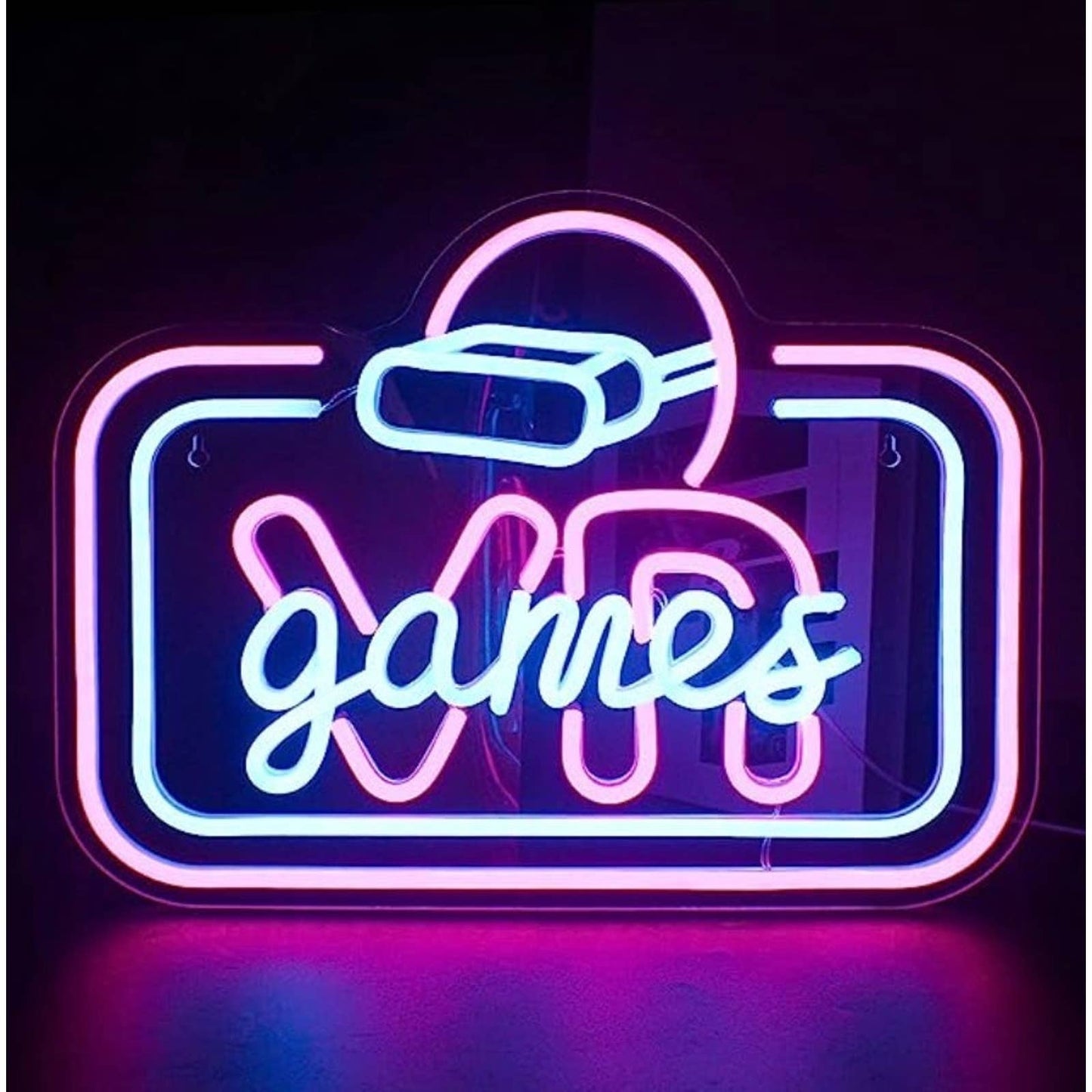 Fun Bright VR Virtual Reality Games LED Night Light Game Room Sign Decoration