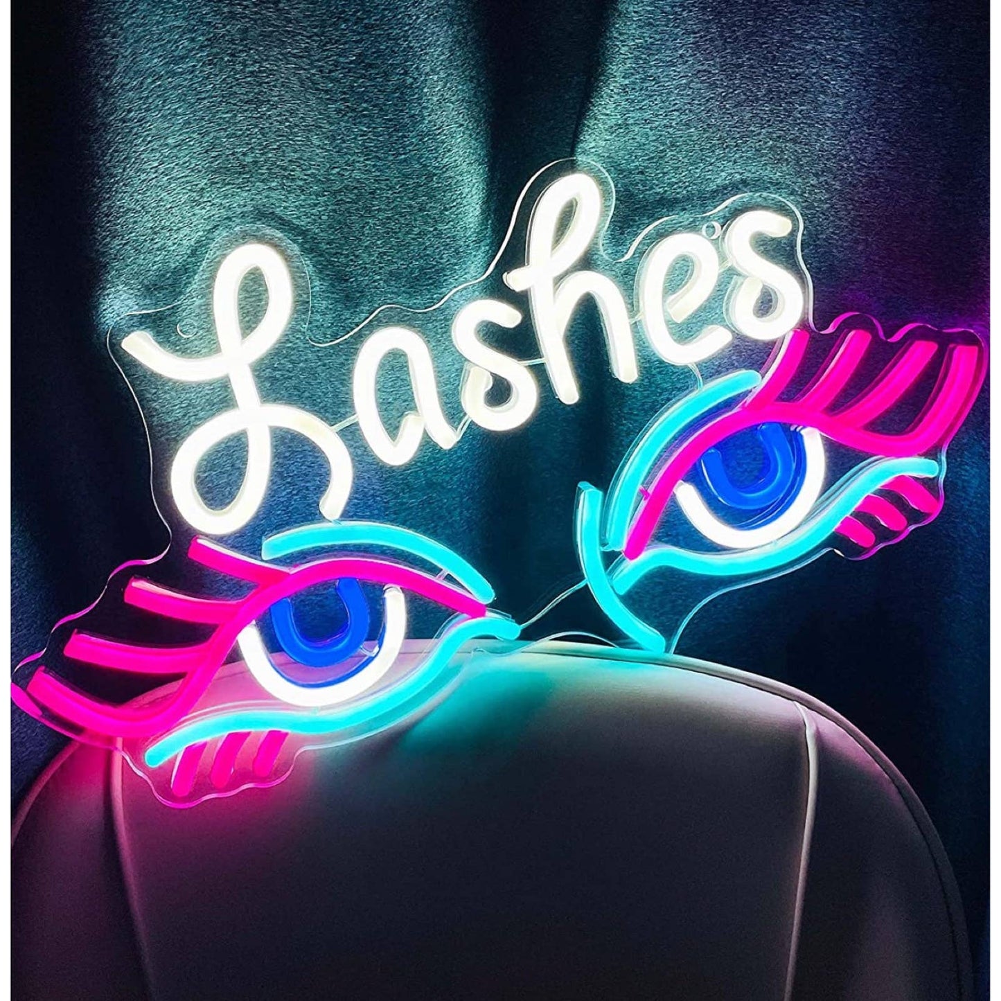 Lovely Bright Colorful Lashes LED Night Light Room Wall Decoration