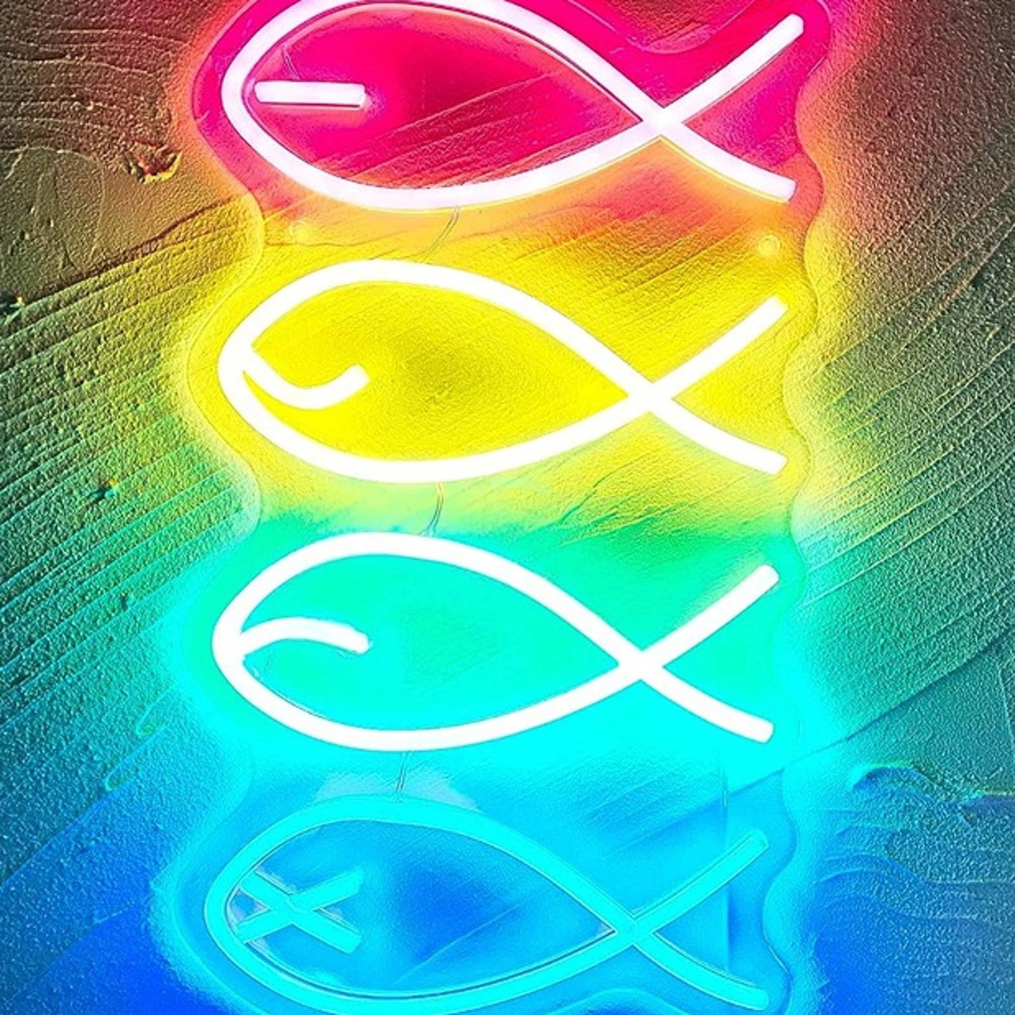 Lovely Bright Mood Fish LED Night Light Room Wall Decoration