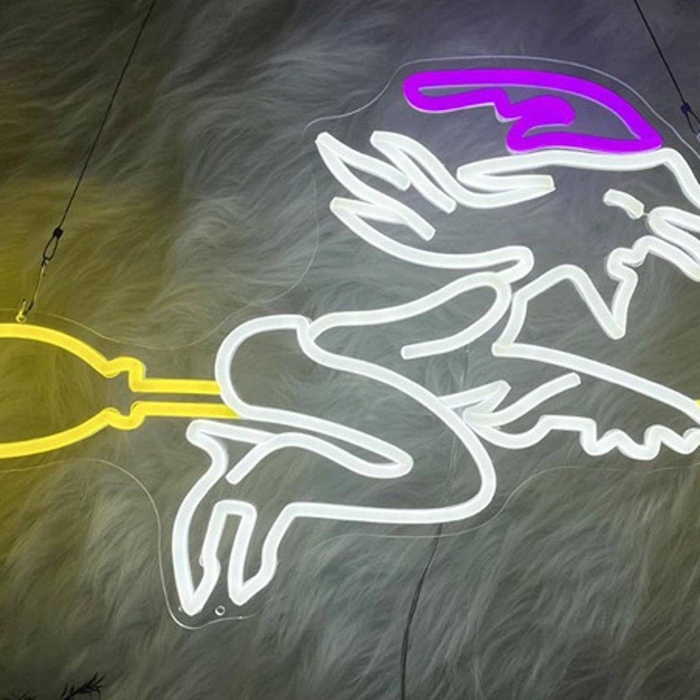Spooky Large Bright Witch on Flying Broom LED Light Halloween Decor