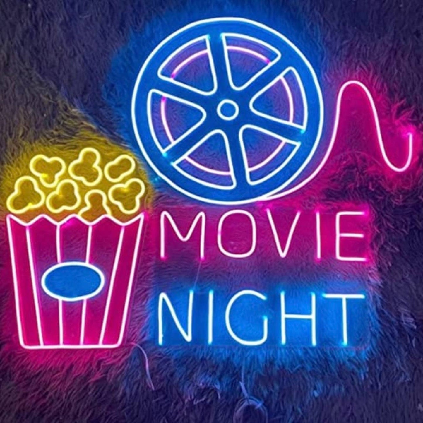 Fun Large Vivid Bright Movie Night Room Wall Theater Room Decor