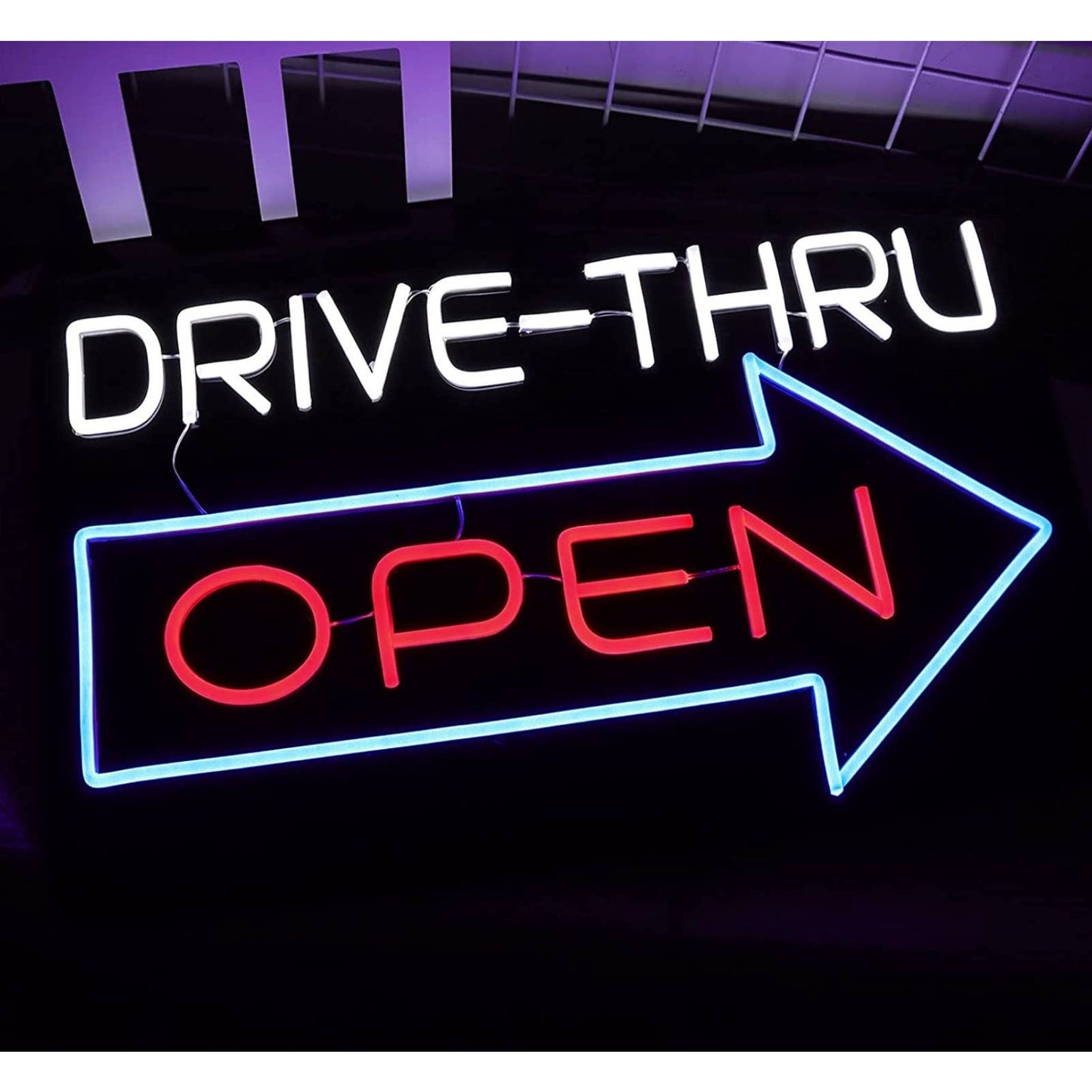 Large Bright Drive-Thru Open Shop LED Business Light Room Wall Decor