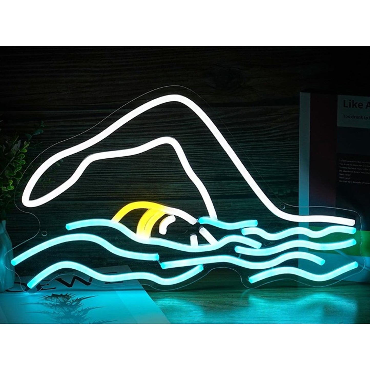 Fun Bright Swimming Man LED Night Light Room Wall Decoration
