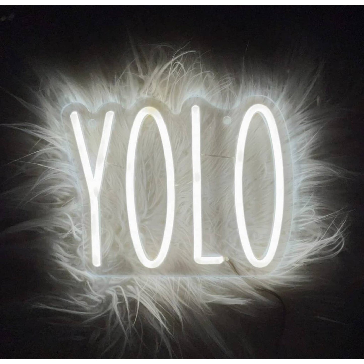 Lovely Bright White “YOLO” You Only Live Once LED Night Light Room Wall Decor