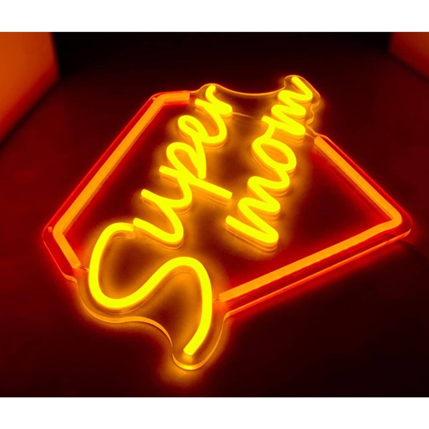 Fun Bright “Super Mom” LED Night Light Hero Wall Gift Decor