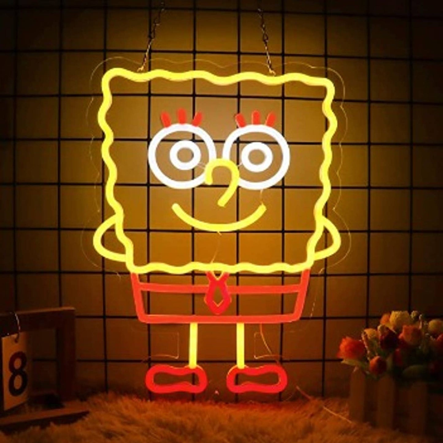 Fun Vivid Bright Sponge Squarepants LED Night Light Nickelodeon Cartoon Decor