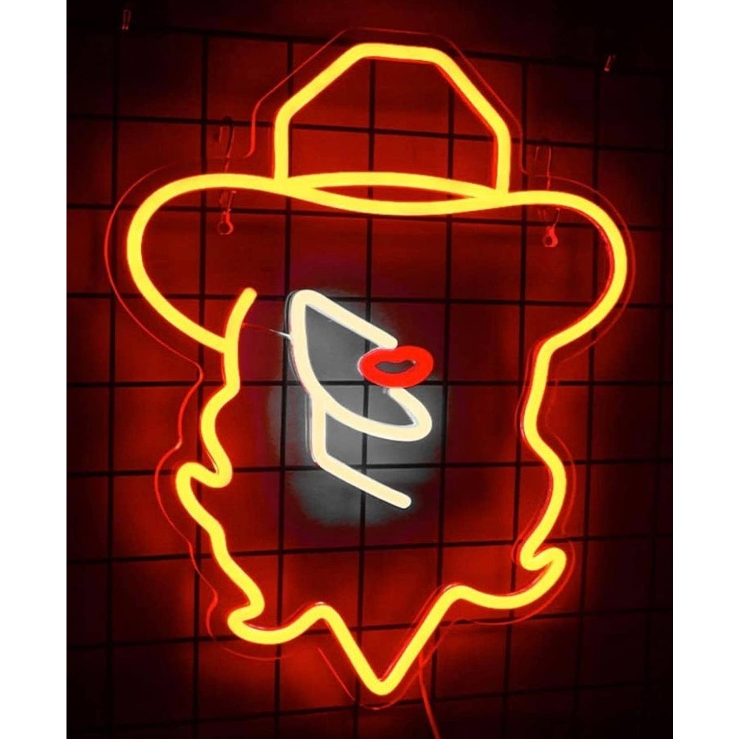 Lovely Bright Beautiful Cowgirl LED Night Light Room Wall Decoration