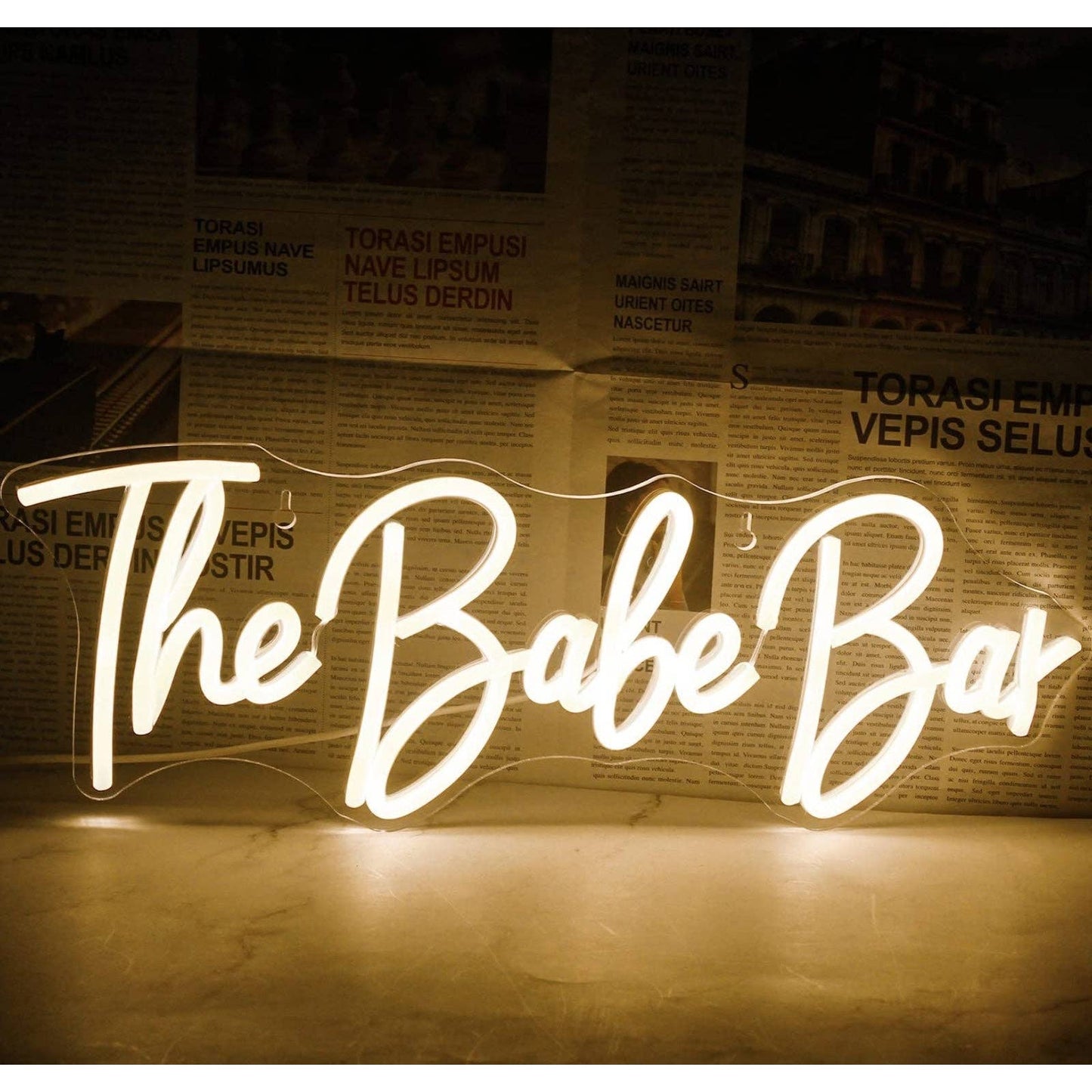 Lovely Bright White “The Babe Bar” LED Night Light Room Wall Decoration