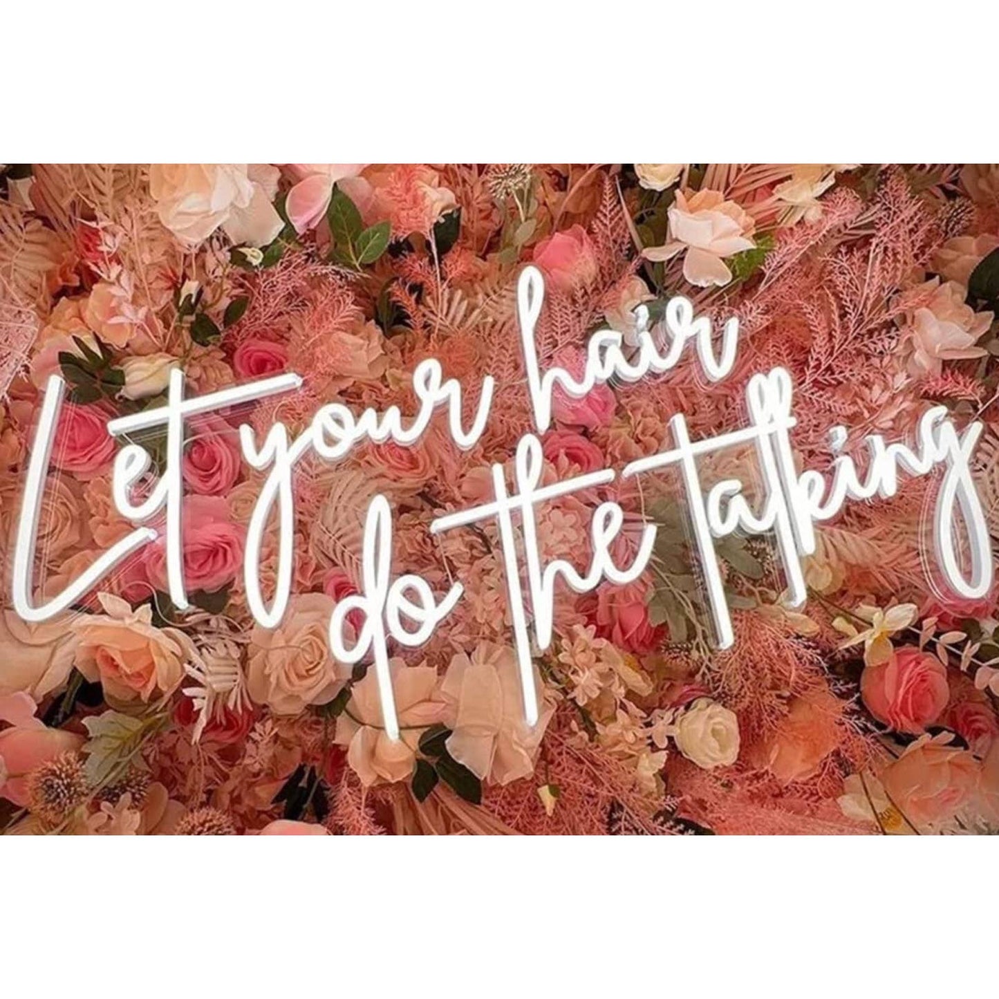 Lovely Bright White “Let Your Hair Do the Talking” LED Night Light Room Wall Dec