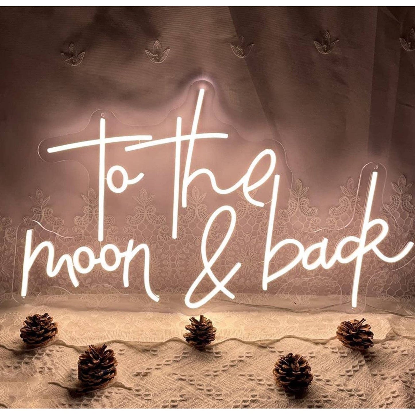 Adorable Warm Bright “To the Moon and Back” LED Night Light Room Wall Decoration