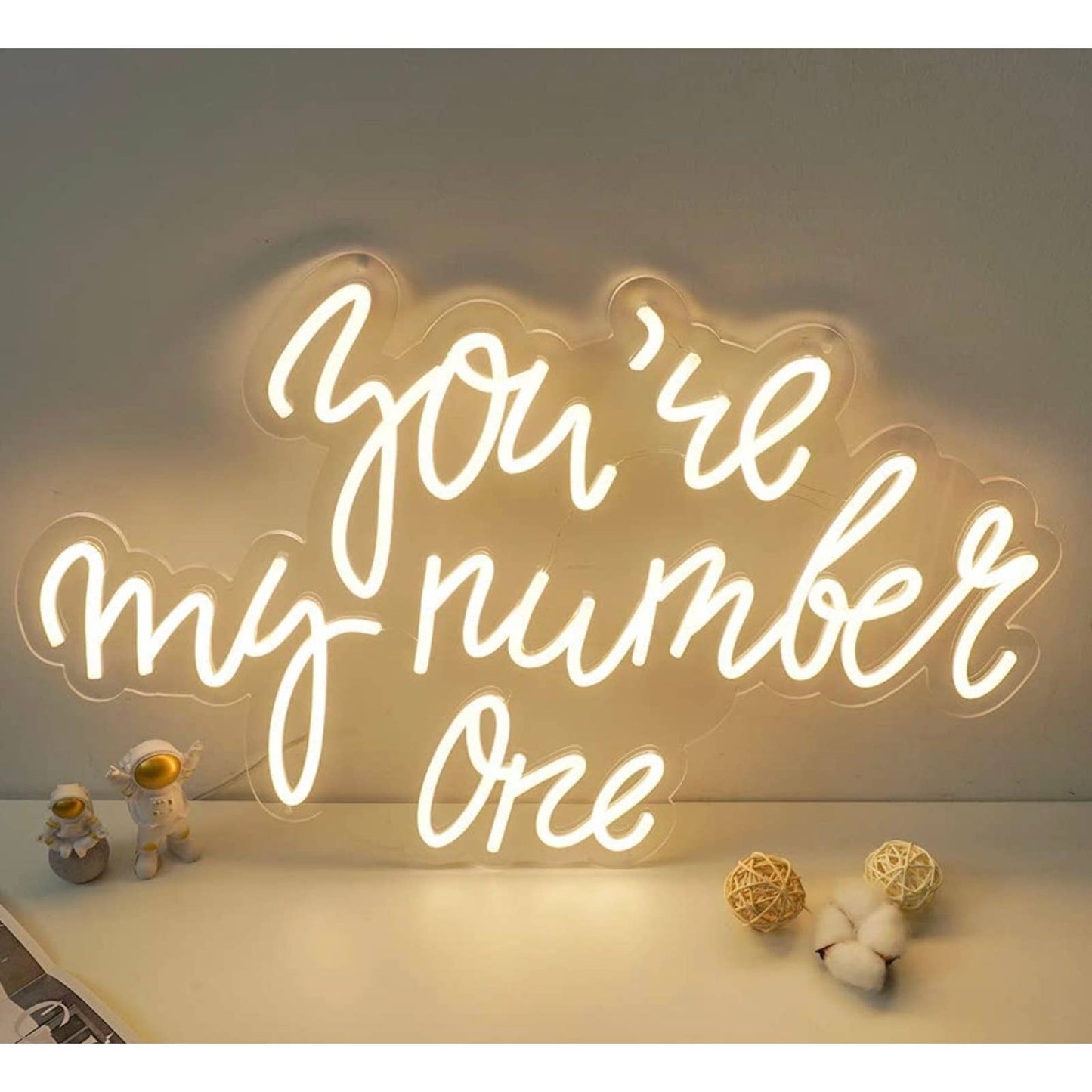 Lovely Bright “You’re My Number One” Romantic LED Night Light Room Wall Decor