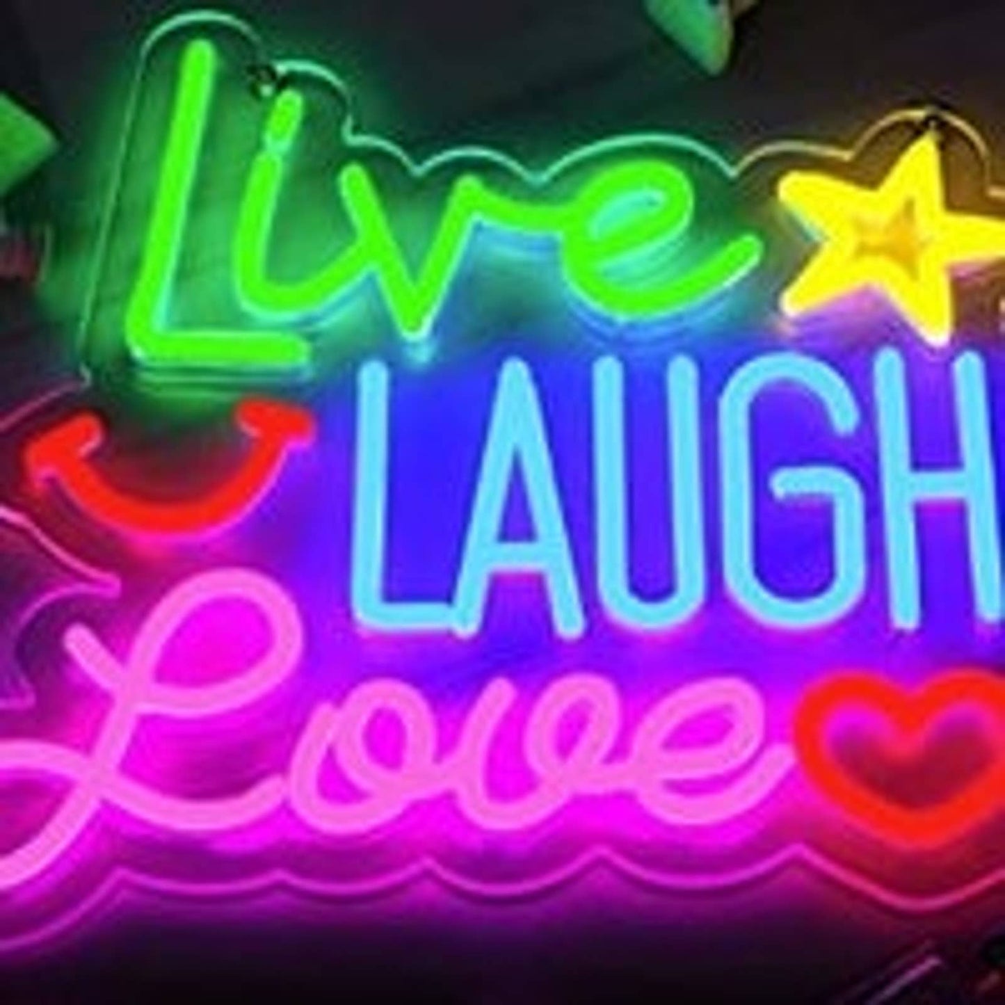 Lovely Bright Live, Laugh, Love LED Night Light Room Wall Decoration