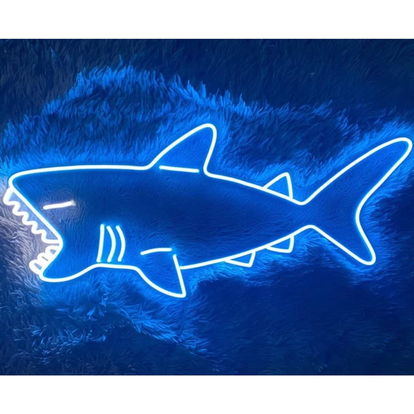Fun Bright Vivid Blue Shark LED Night Light Room Wall Decoration
