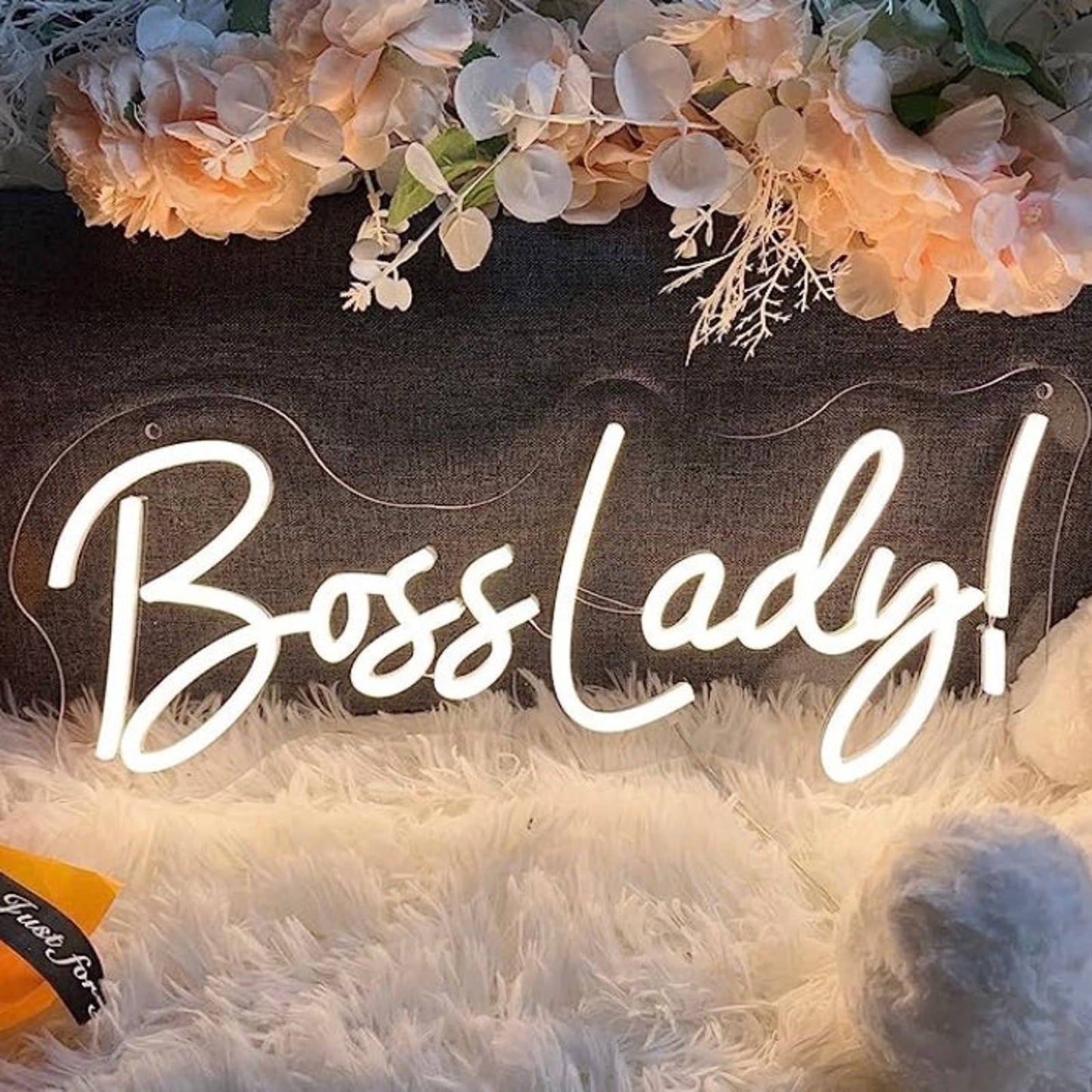 Lovely Bright White Boss Lady! LED Night Light Room Wall Decoration
