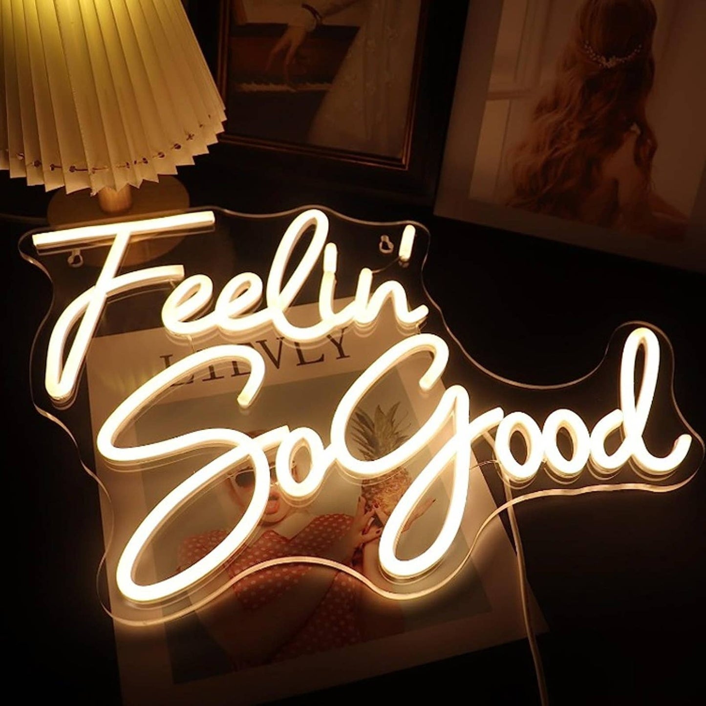 Vivid Warm Bright “Feelin’ So Good” LED Night Light Room Wall Decoration