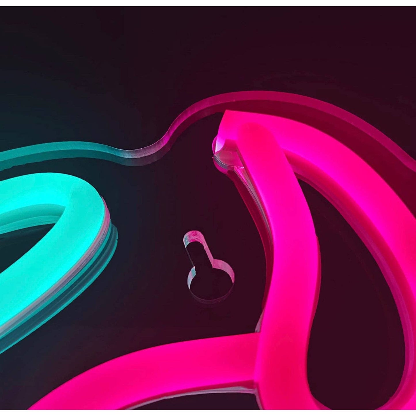 Lovely Bright Blue / Pink Angel Wing & Devil Heart LED Night Light Room Wall Dec