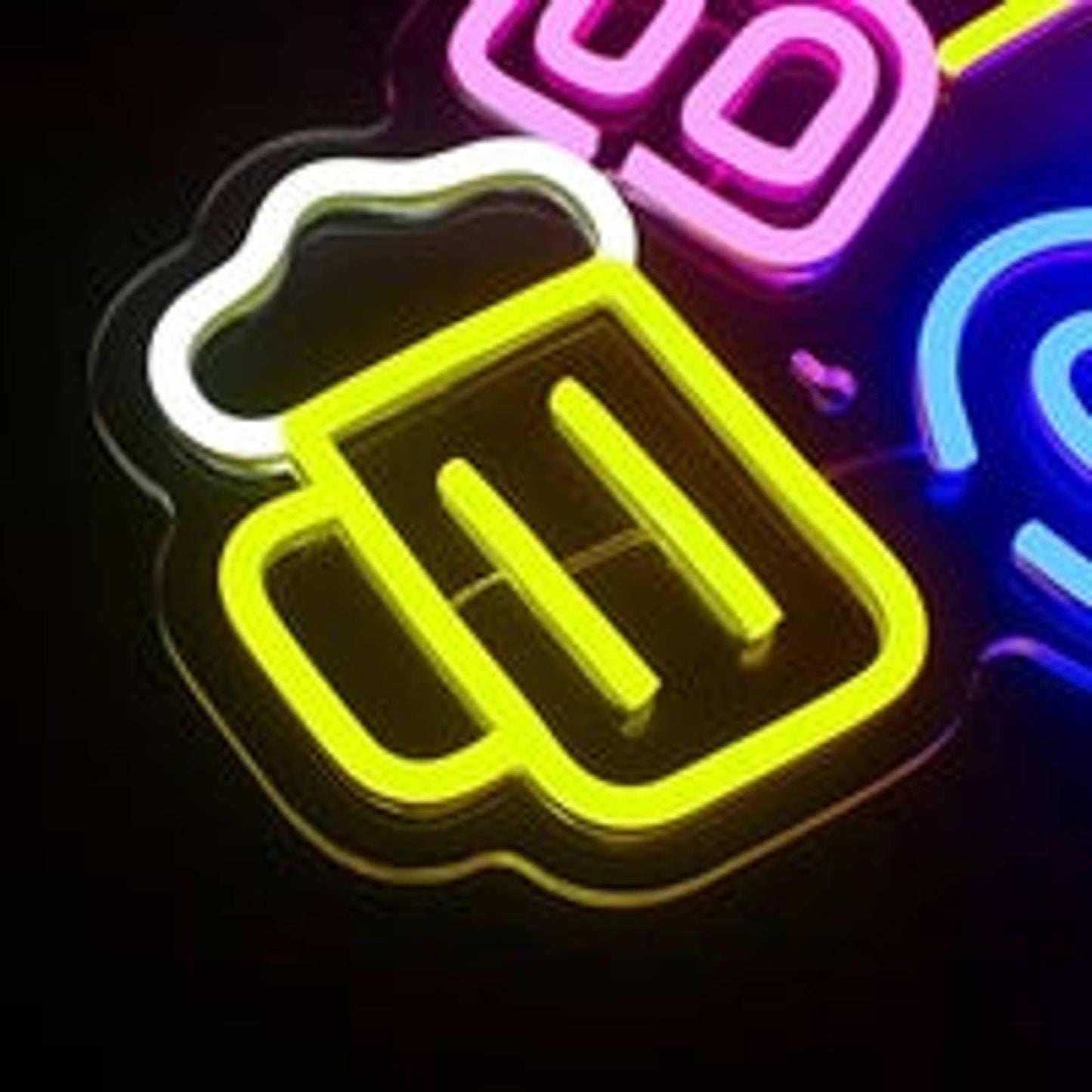 Fun Bright Rainbow Beer Cave LED Night Light Bar Room Party Wall Decoration