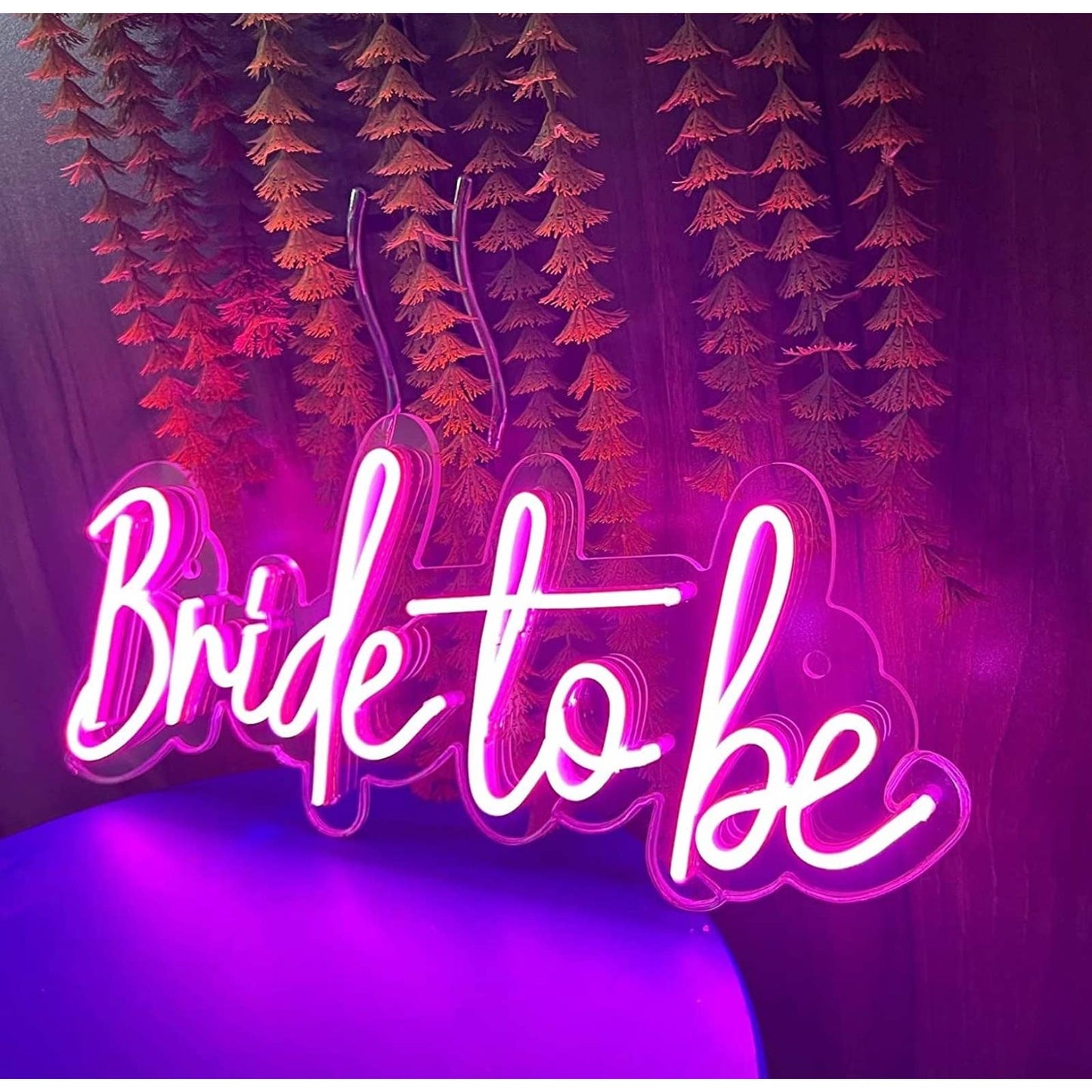 Adorable Bright Hot Pink “Bride to Be” LED Light Wedding Engagement Celebration