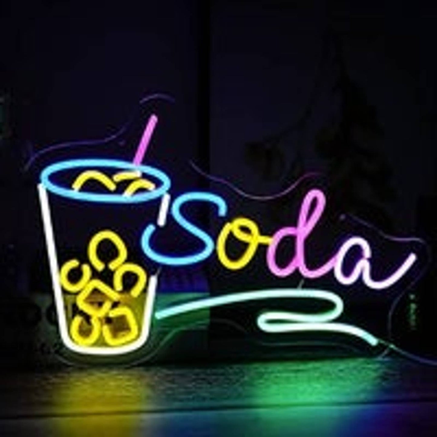 Lovely Bright Colorful Soda Drink LED Night Light Room Wall Decoration