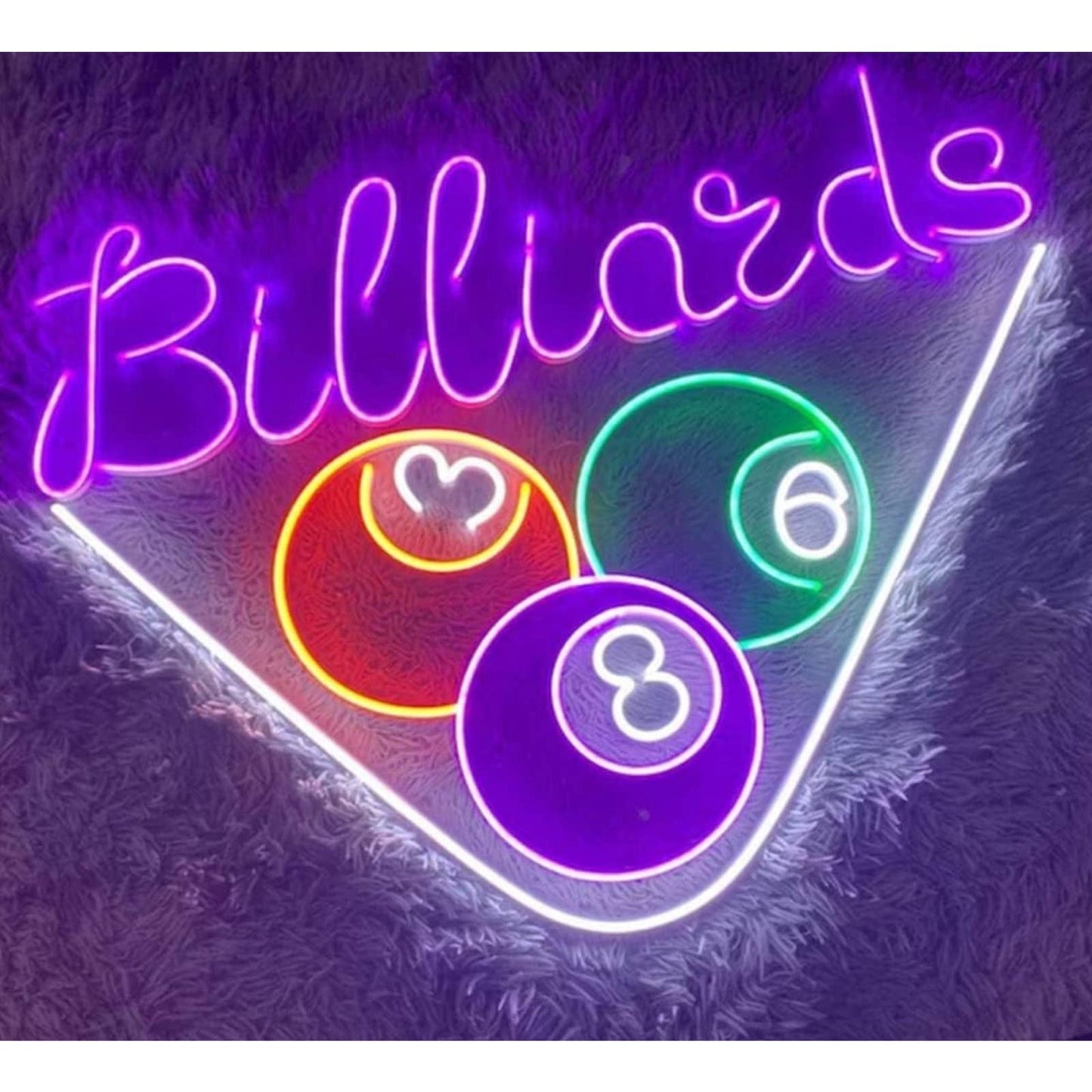 Vivid Bright Colorful Billiards Pool LED Night Light Game Room Wall Decoration