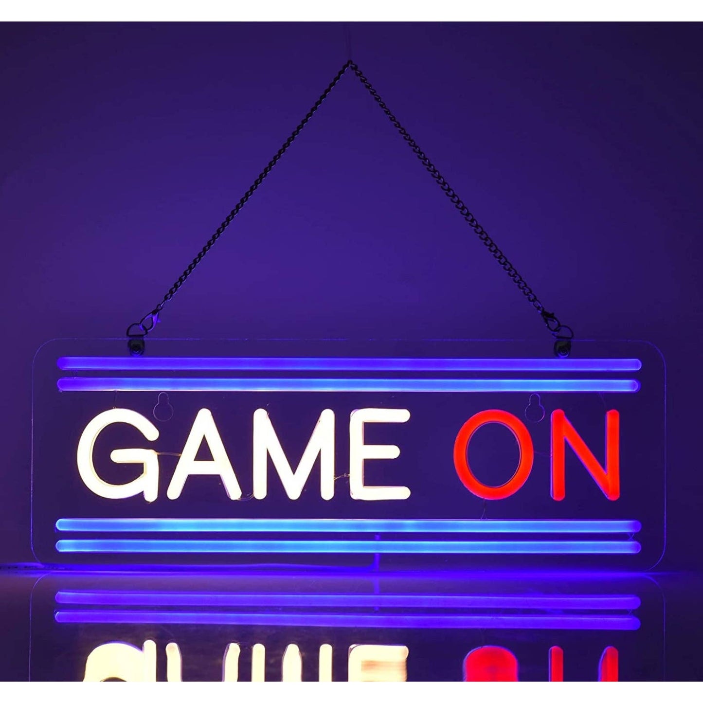Fun Bright Tri-Color GAME ON LED Night Light Room Wall Decoration