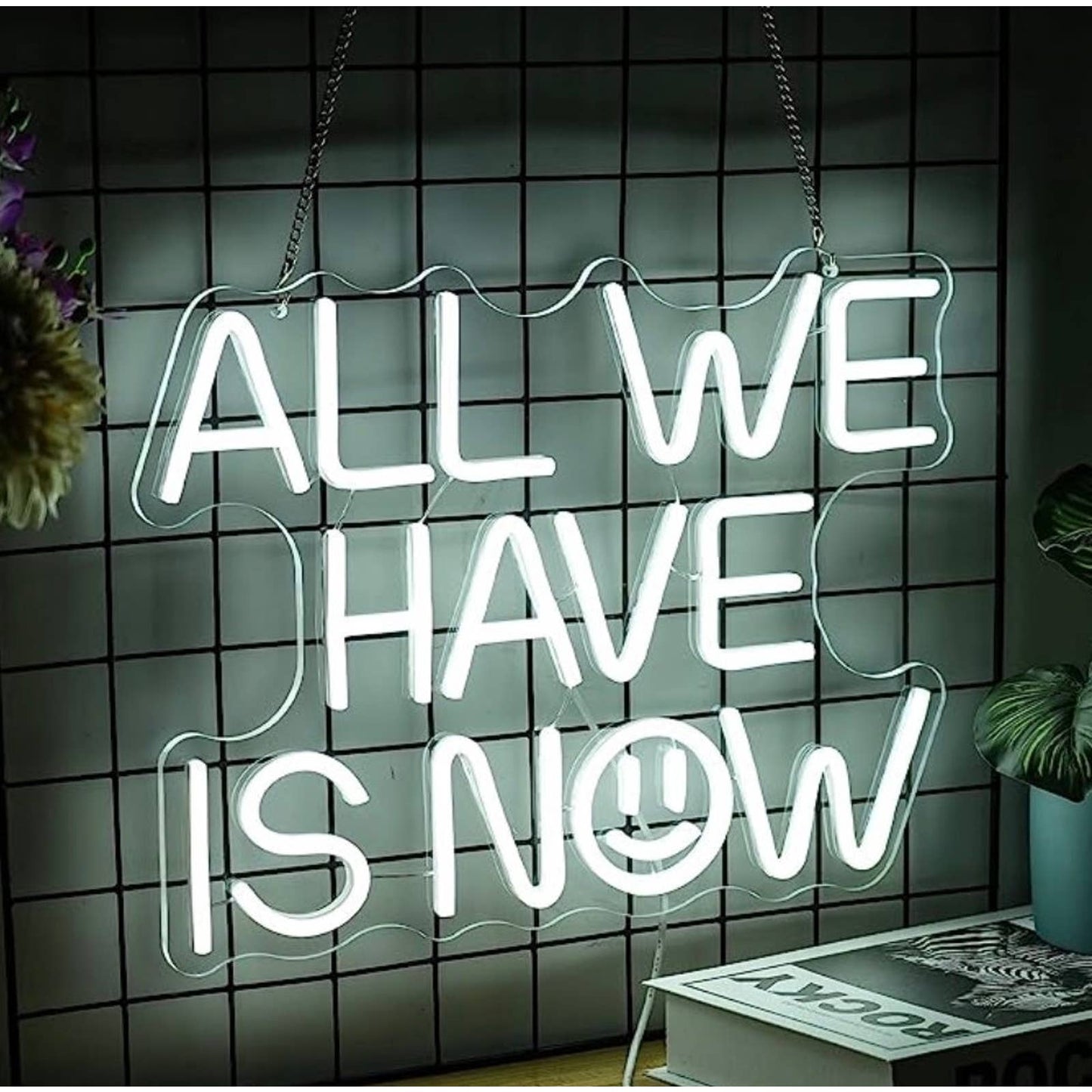 Inspiring Bright “All We Have is Now” LED Night Light Room Wall Decoration