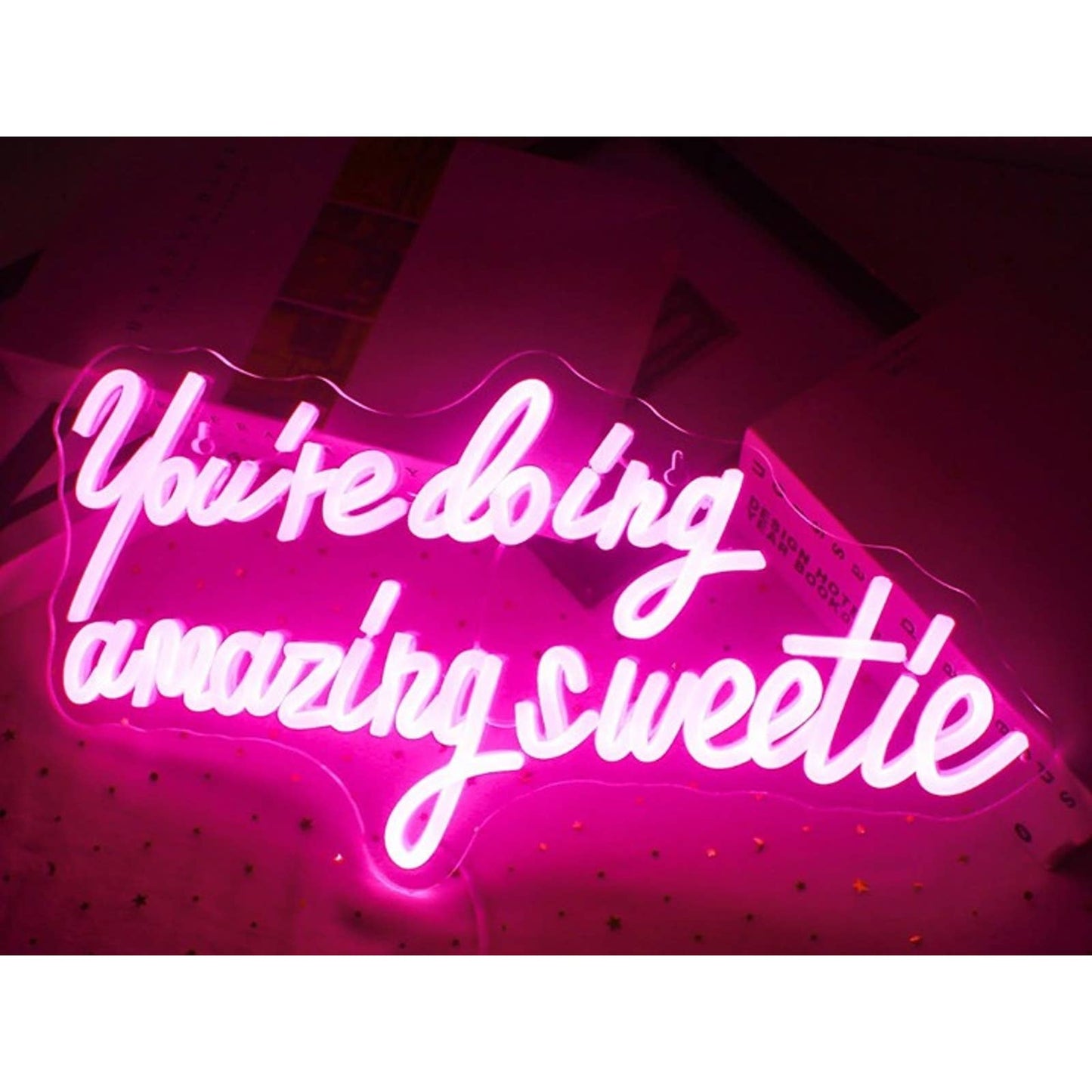 Lovely Bright Pink “You’re doing Amazing Sweetie” LED Night Light