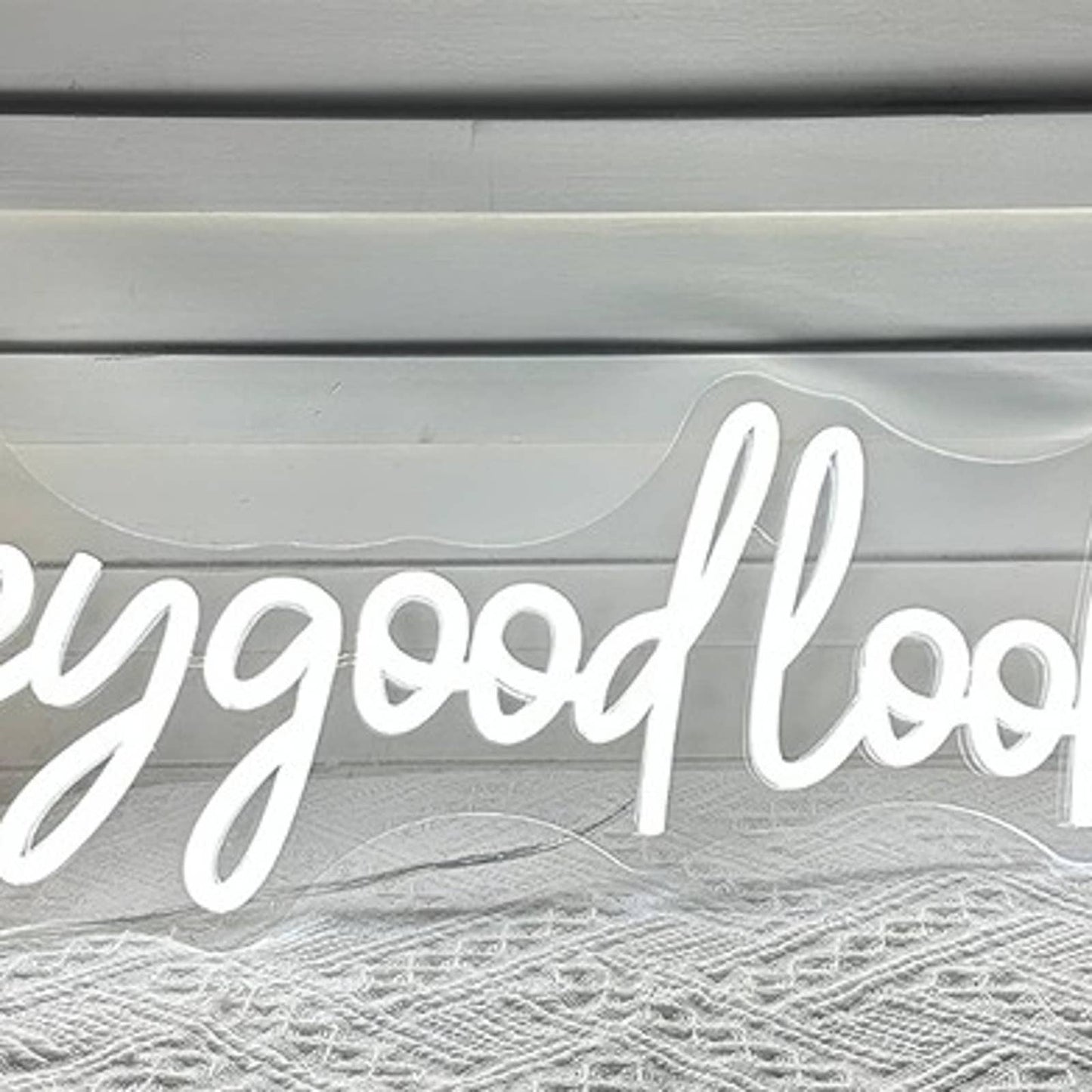 Fun Vivid Bright White “Hey Good Lookin’” LED Night Light Room Wall Decor